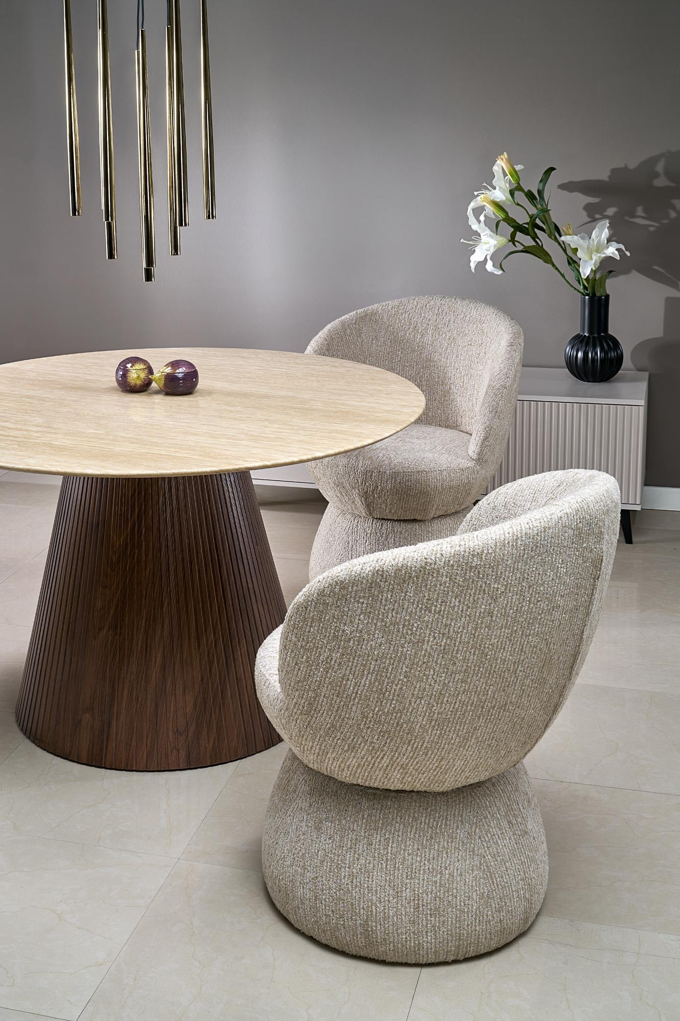 K581 krzesło z funkcją obrotu kolor beżowy