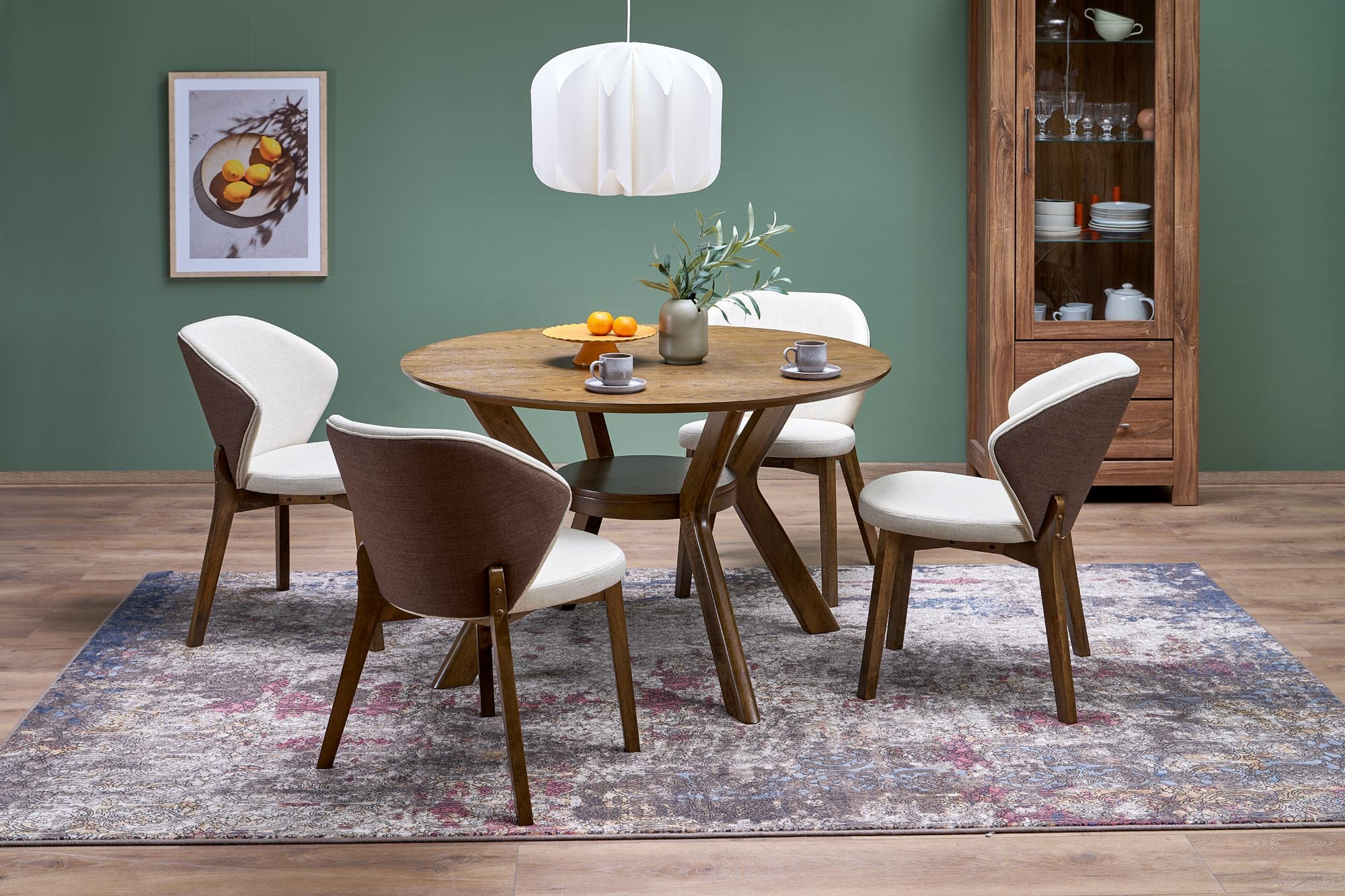 K583 krzesło kolor orzechowy / brązowy / beżowy