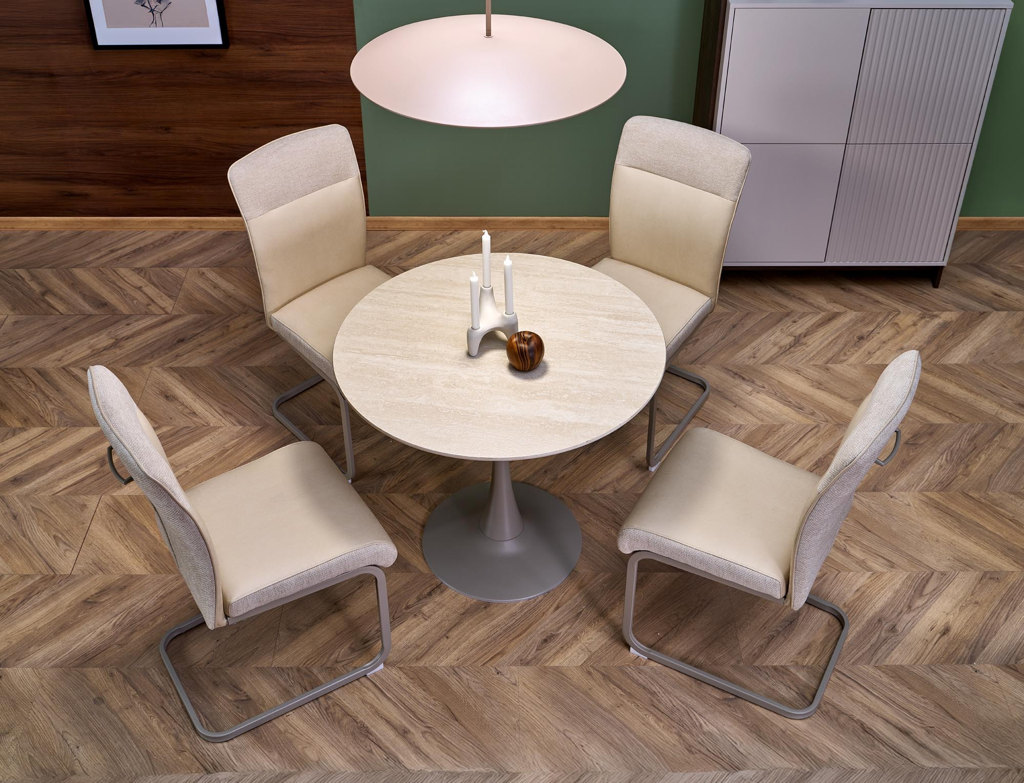 K584 krzesło kolor beżowy / kaszmir