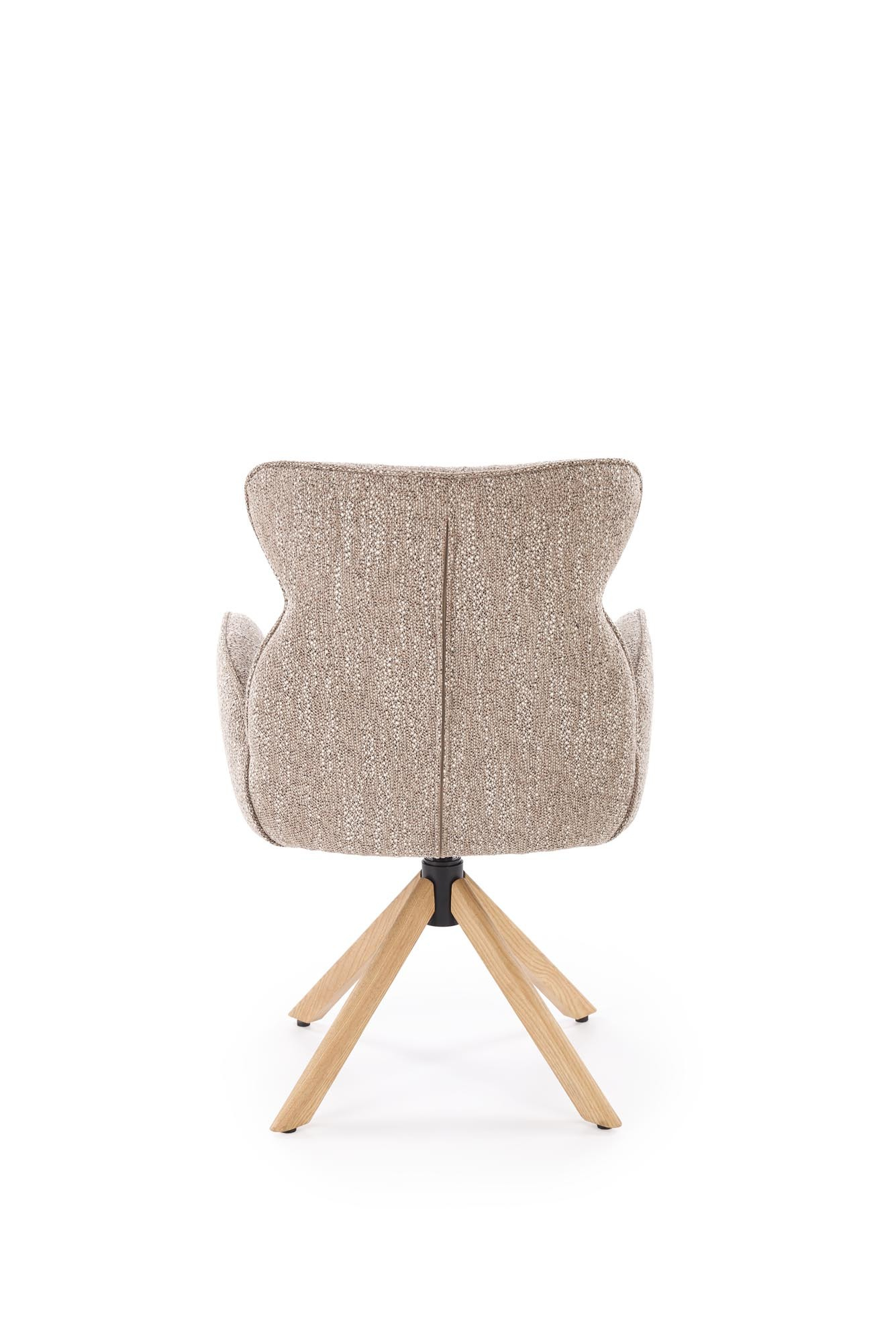 K585 krzesło z funkcja obrotu kolor ciemny beżowy / dąb naturalny