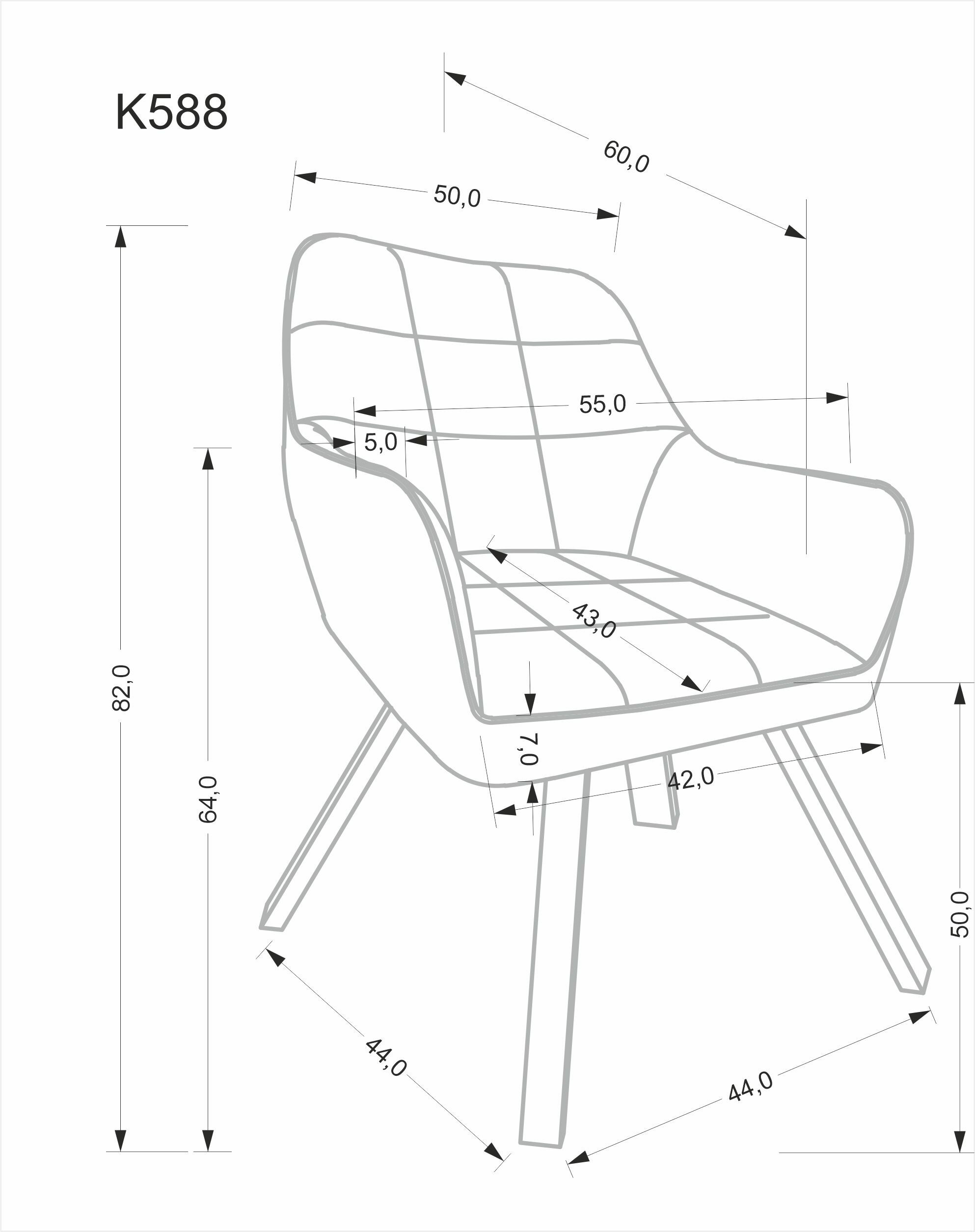 K588 krzesło z funkcją obrotu beżowy