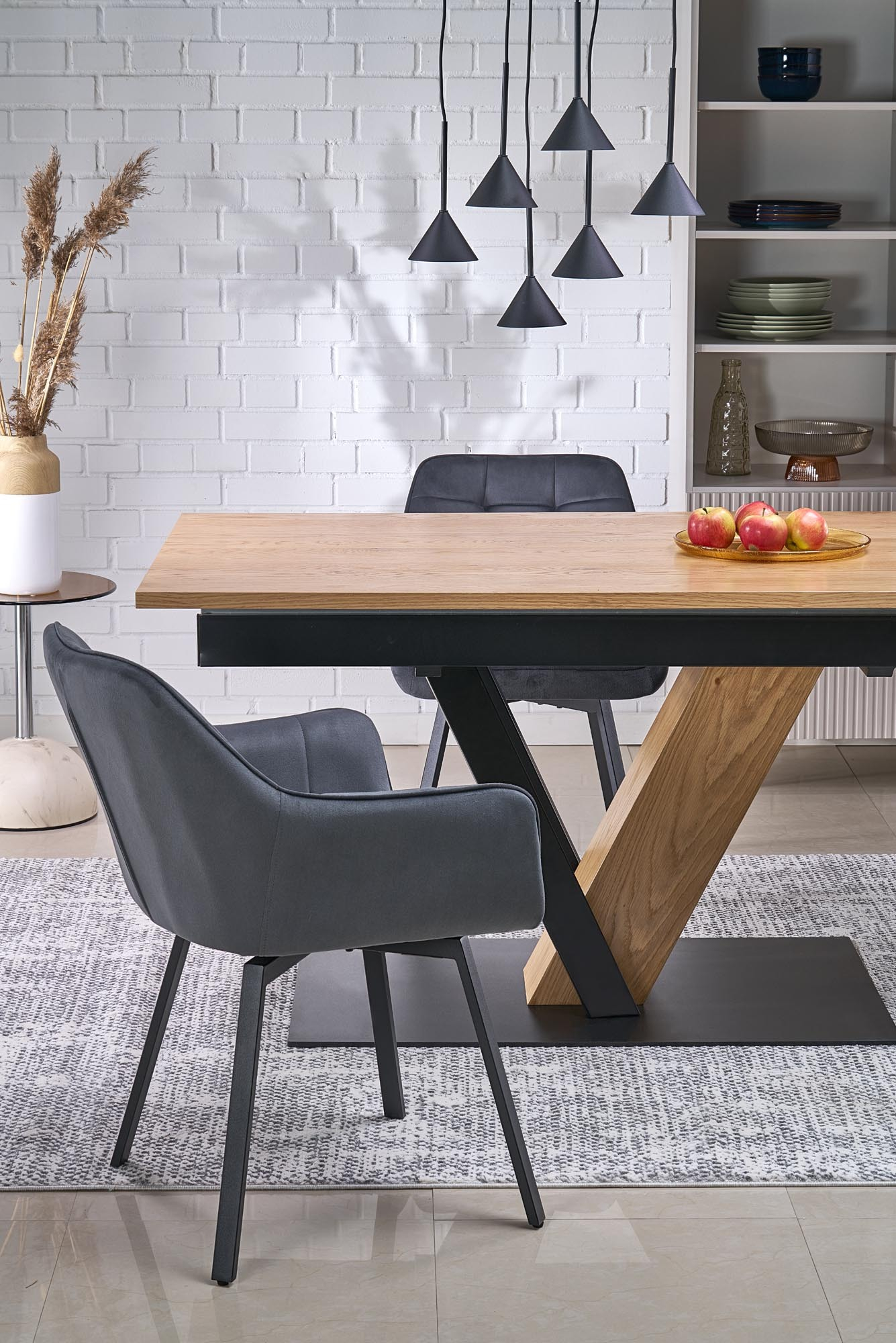 K588 krzesło z funkcją obrotu kolor popielaty