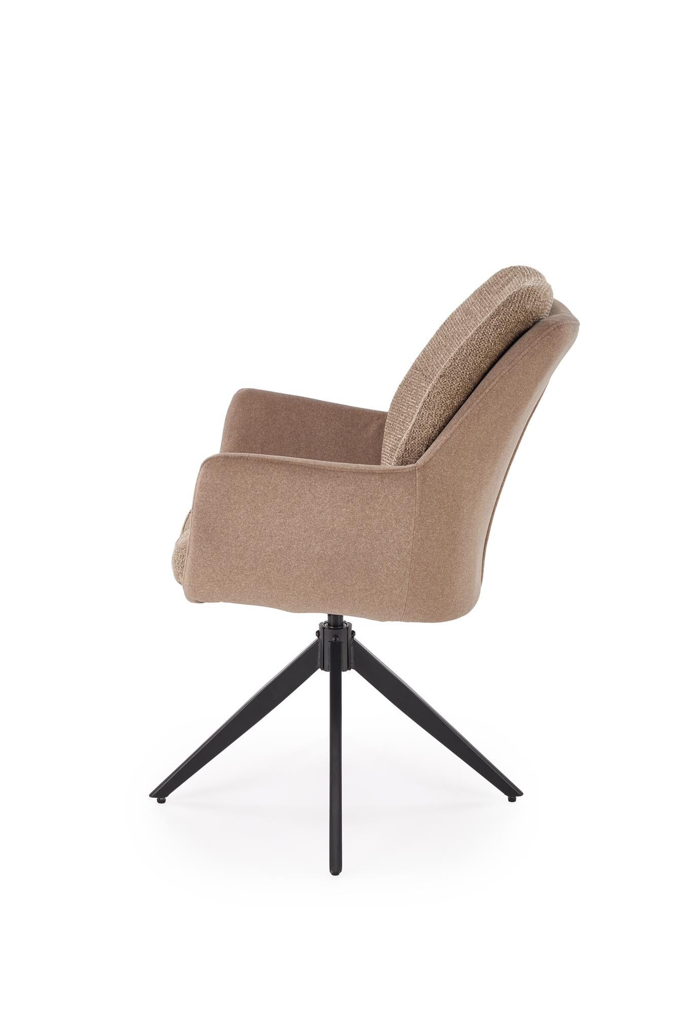 K591 krzesło z funkcją obrotu kolor brązowy