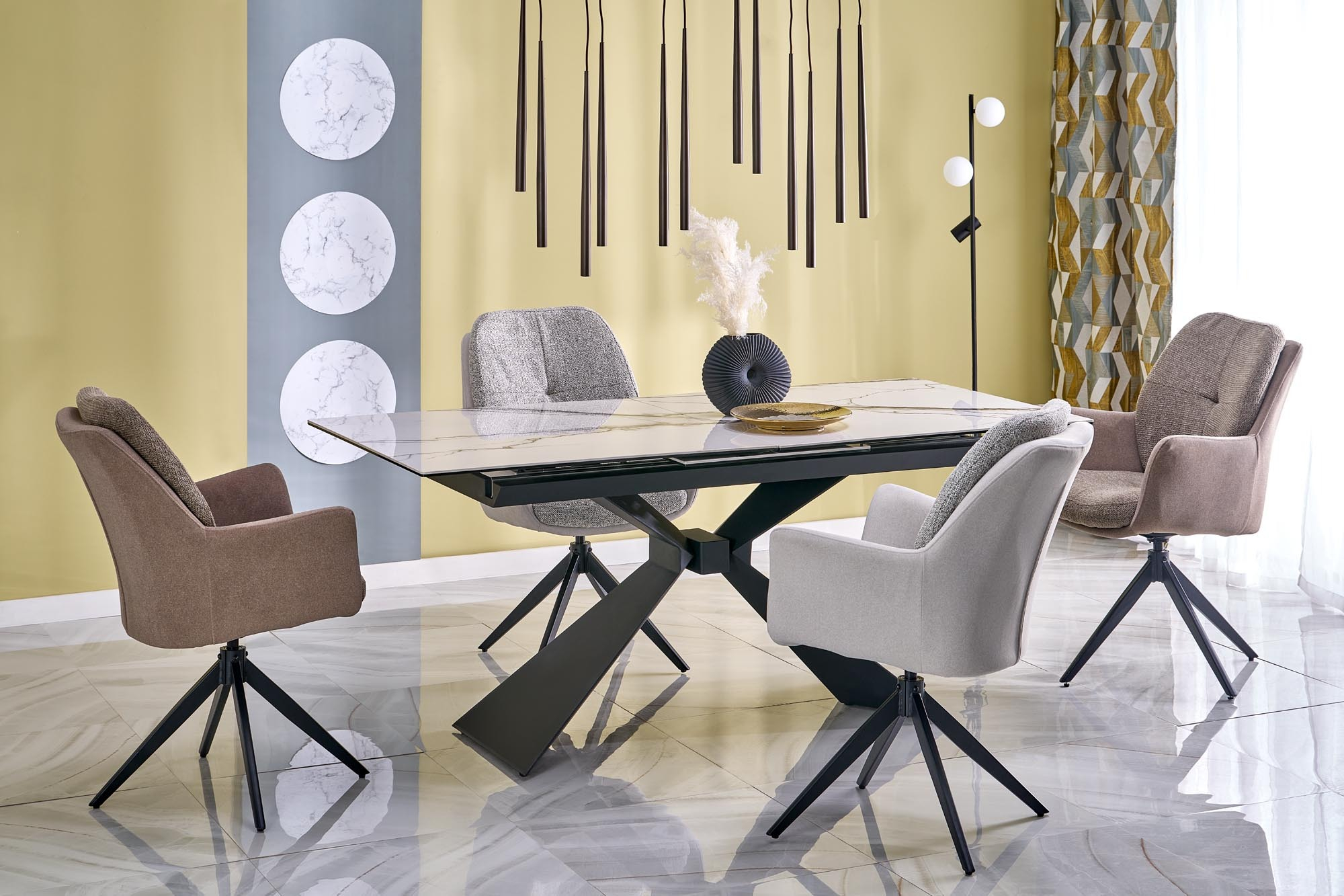 K591 krzesło z funkcją obrotu kolor brązowy