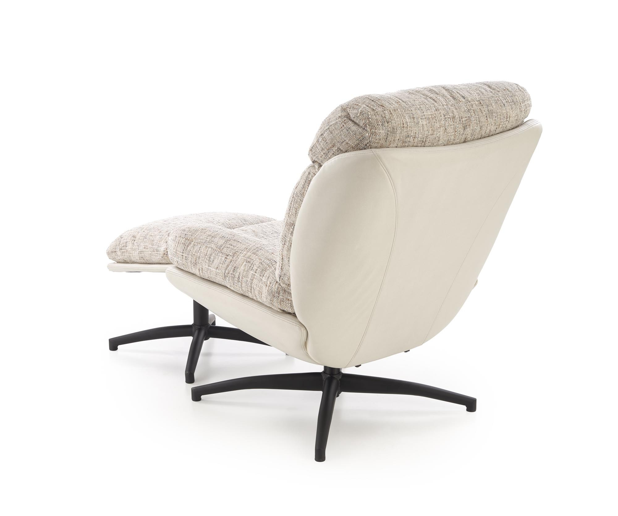 KRONOS fotel z podnóżkiem, beżowy / wielobarwny