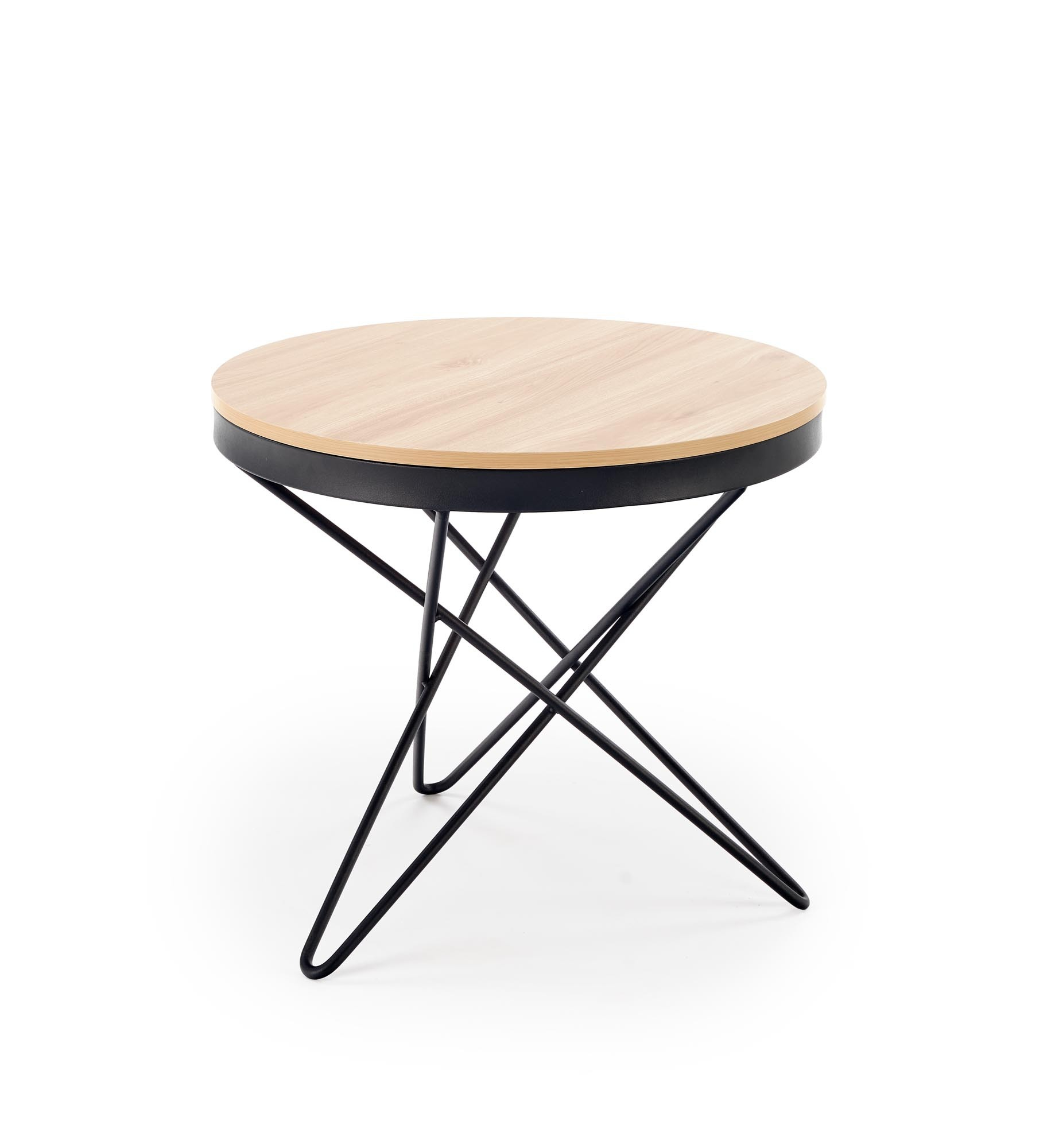 LEILA ława, naturalny / czarny