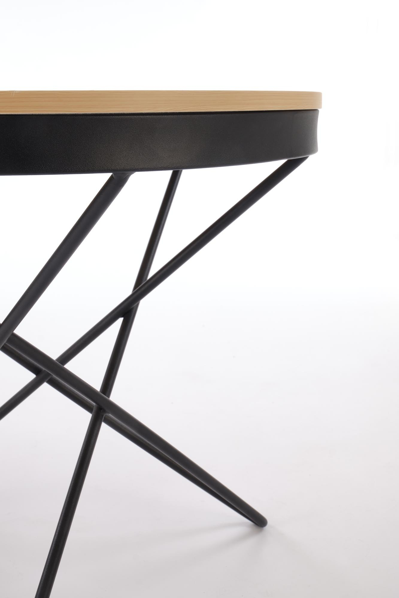 LEILA ława, naturalny / czarny