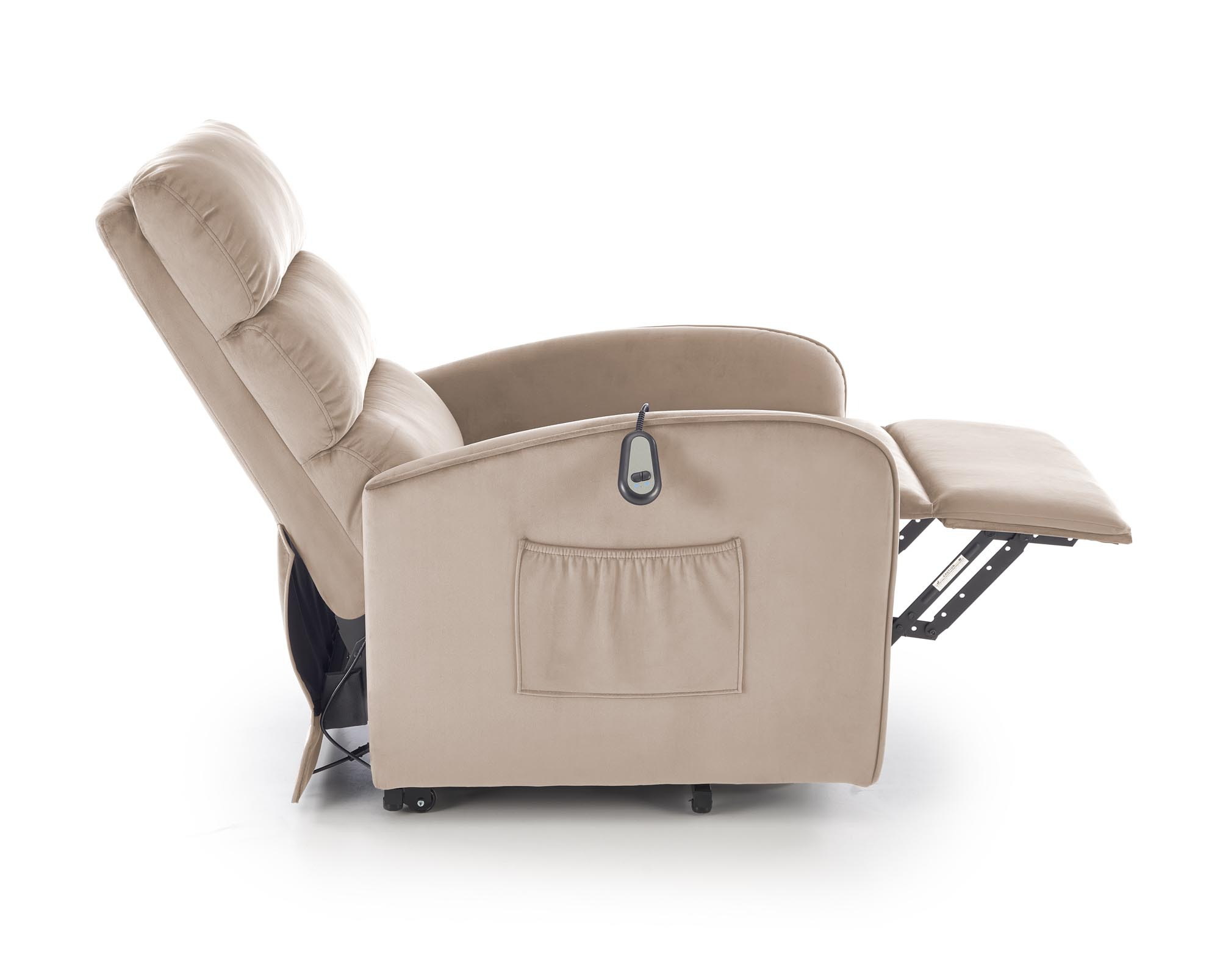 MARONI fotel wypoczynkowy beżowy z funkcją elektrycznego rozkładania / funkcja pionizacji