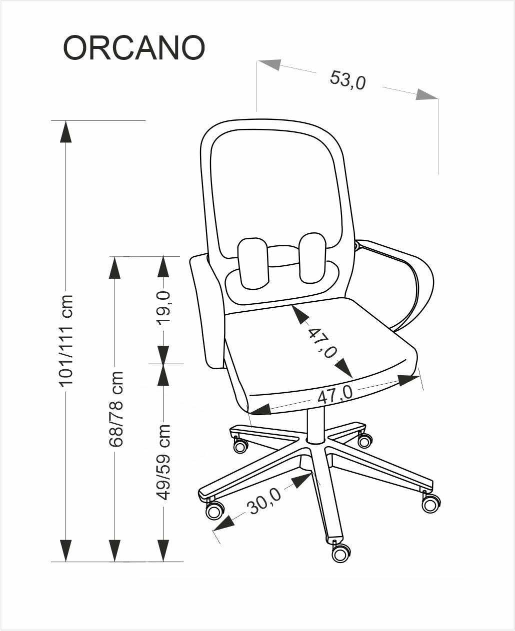 ORCANO fotel obrotowy czarny