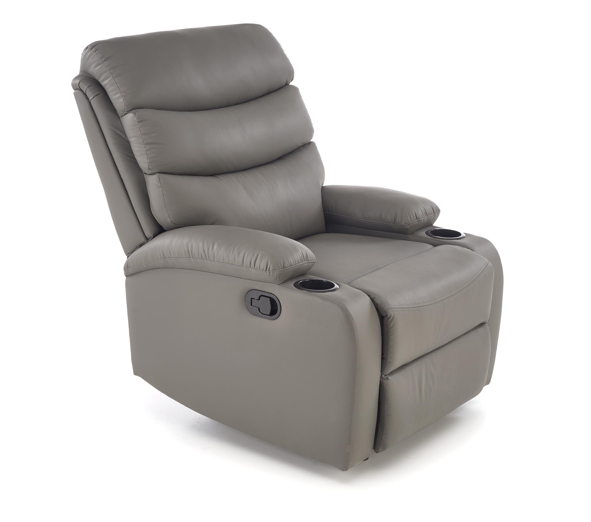 PERUS fotel wypoczynkowy popielaty rozkładany