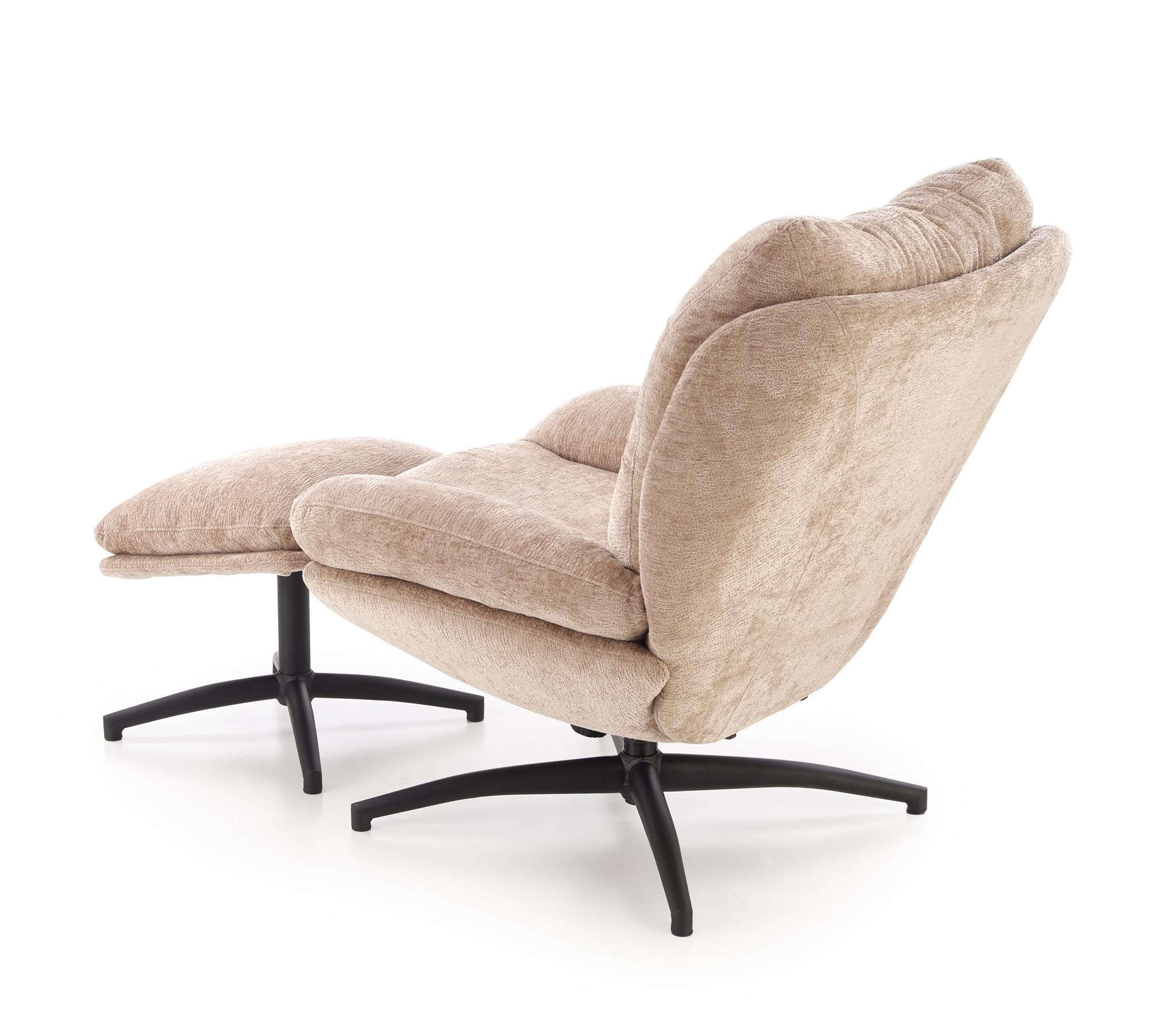 PESTO fotel z podnóżkiem / funkcja kołyski, beżowy