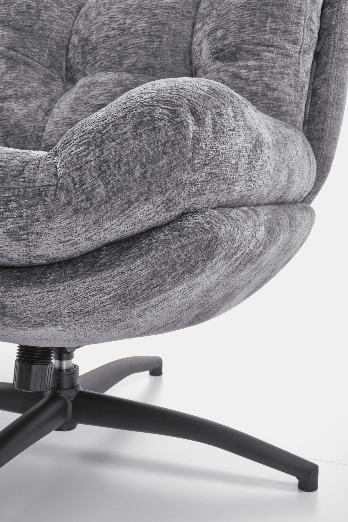 PESTO fotel z podnóżkiem / funkcja kołyski, popielaty