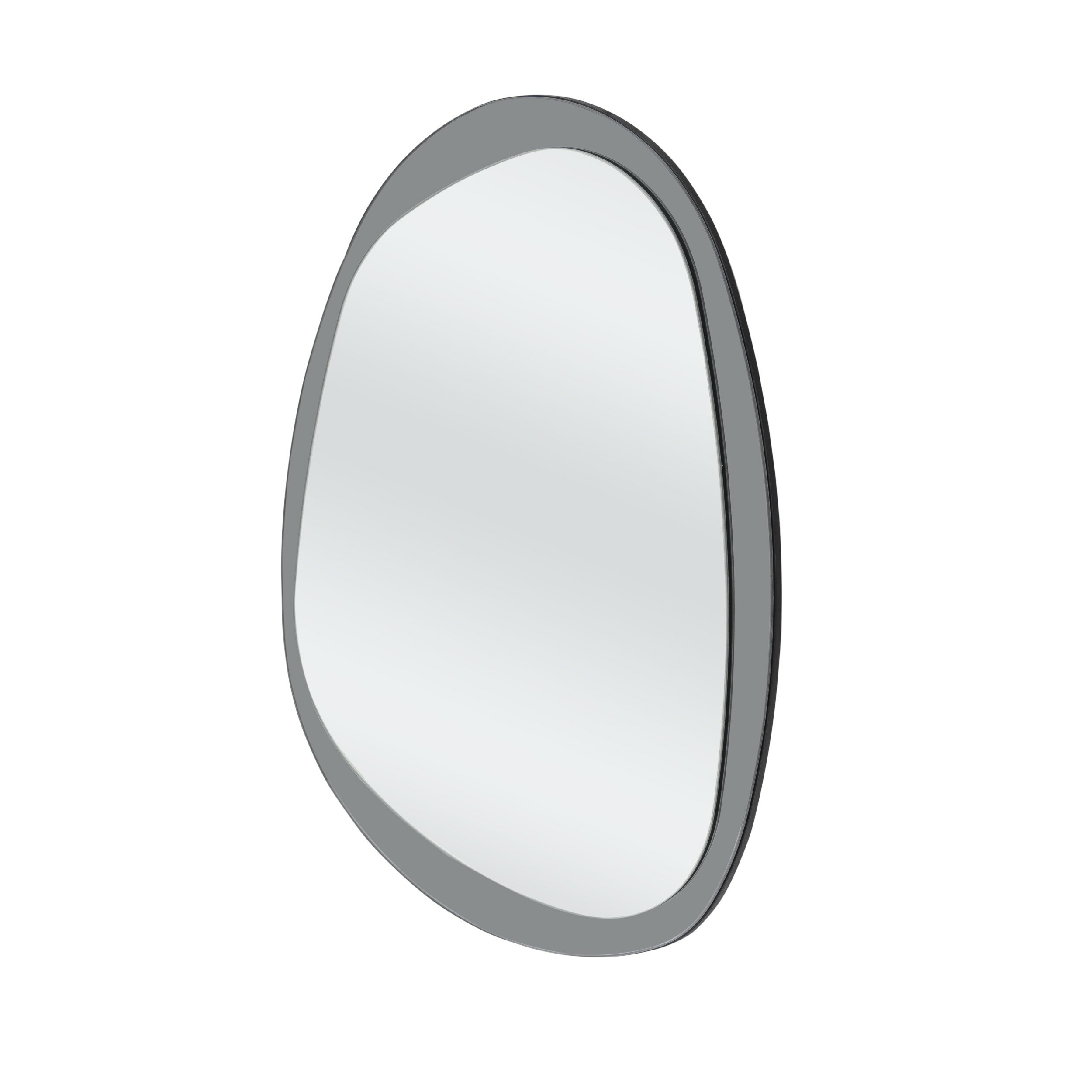 PLAZA lustro ścienne, srebrny / niebieski