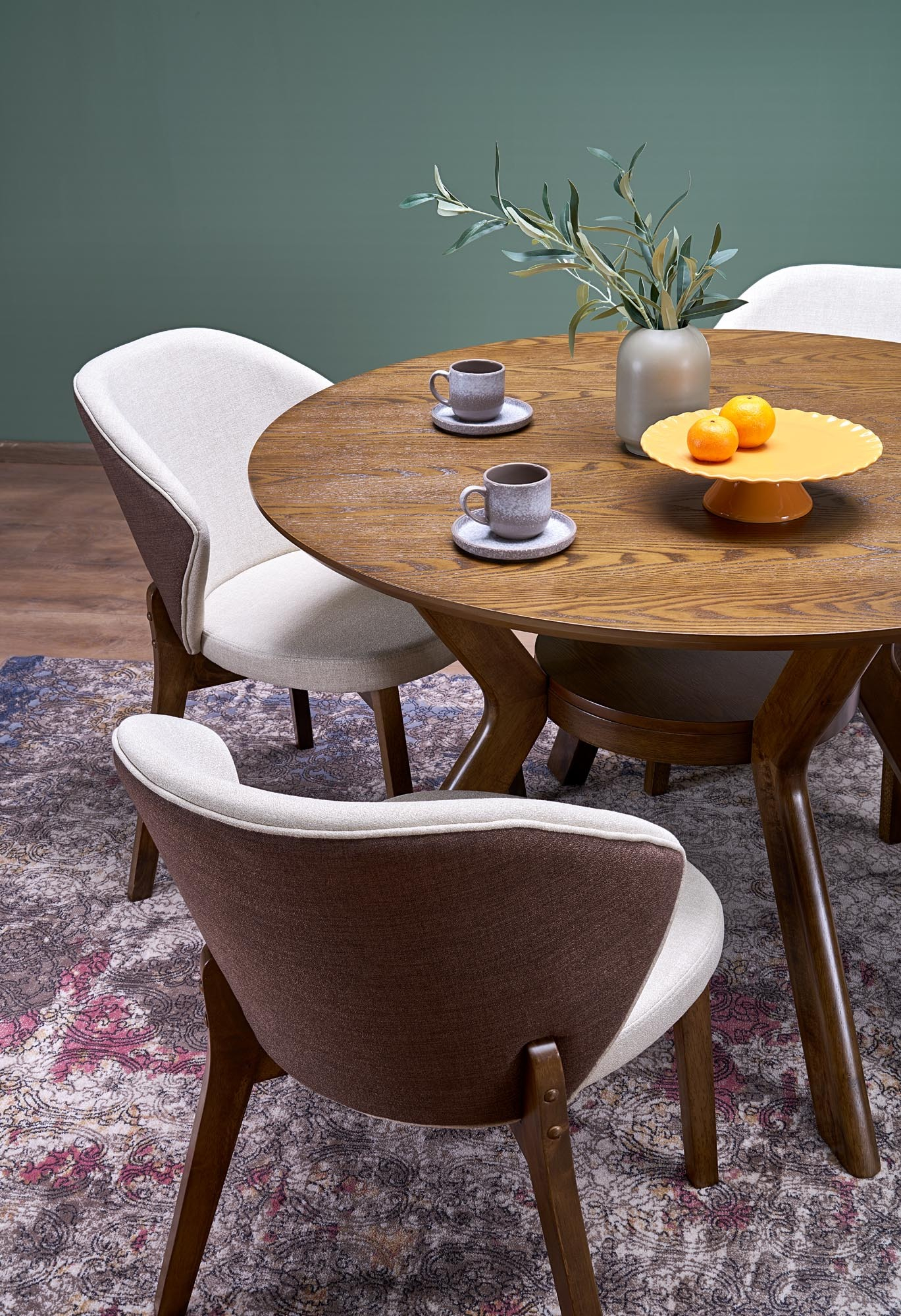 RUPERT stół okrągły fi120/77 cm, orzechowy