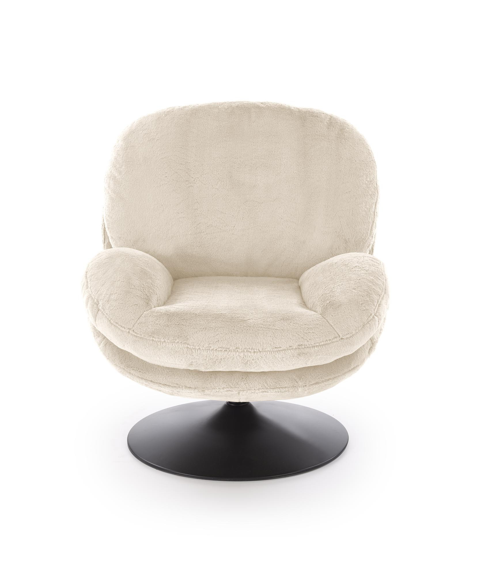 SHELL fotel obrotowy wypoczynkowy, kremowy