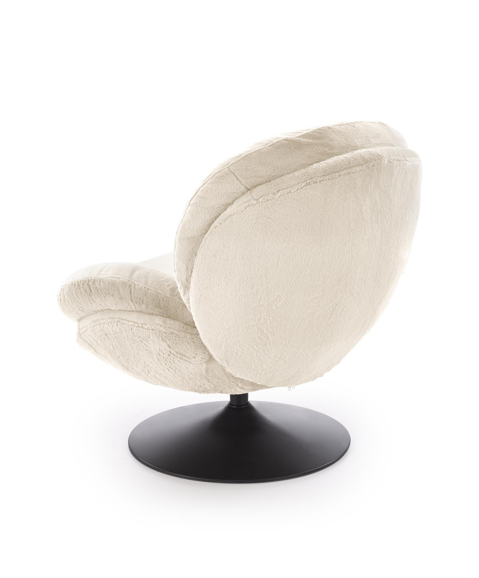 SHELL fotel obrotowy wypoczynkowy, kremowy