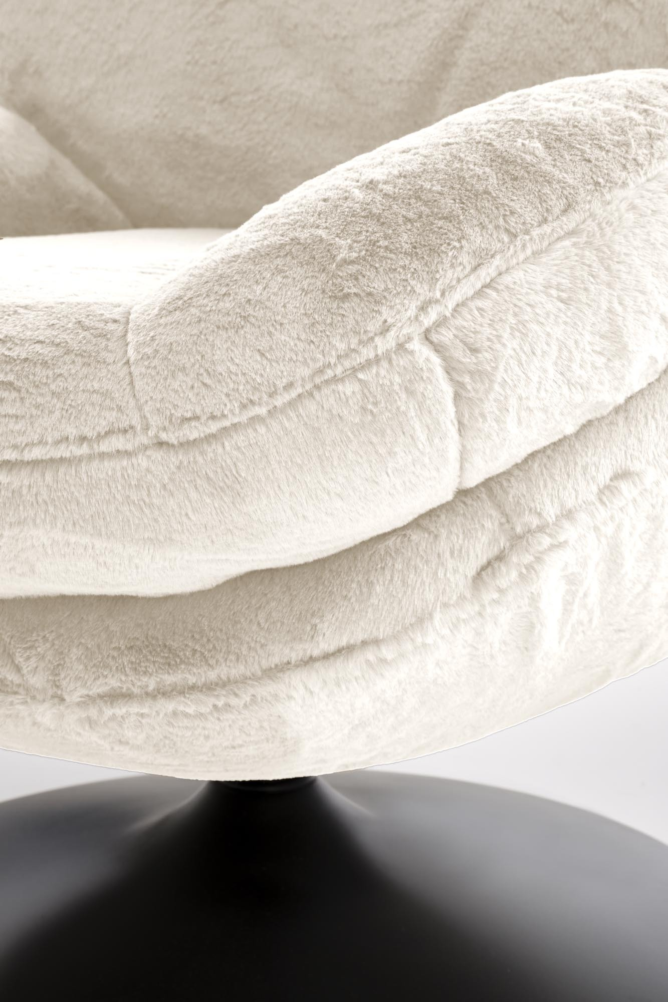 SHELL fotel obrotowy wypoczynkowy, kremowy