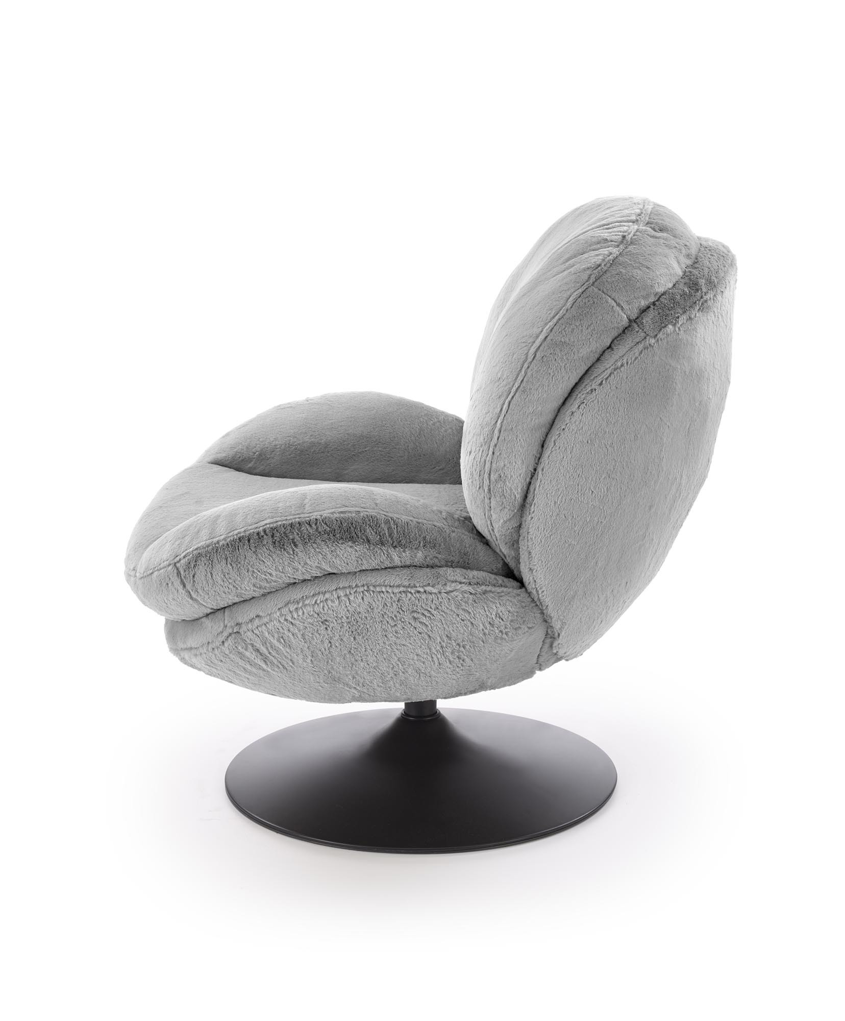 SHELL fotel obrotowy wypoczynkowy, popielaty