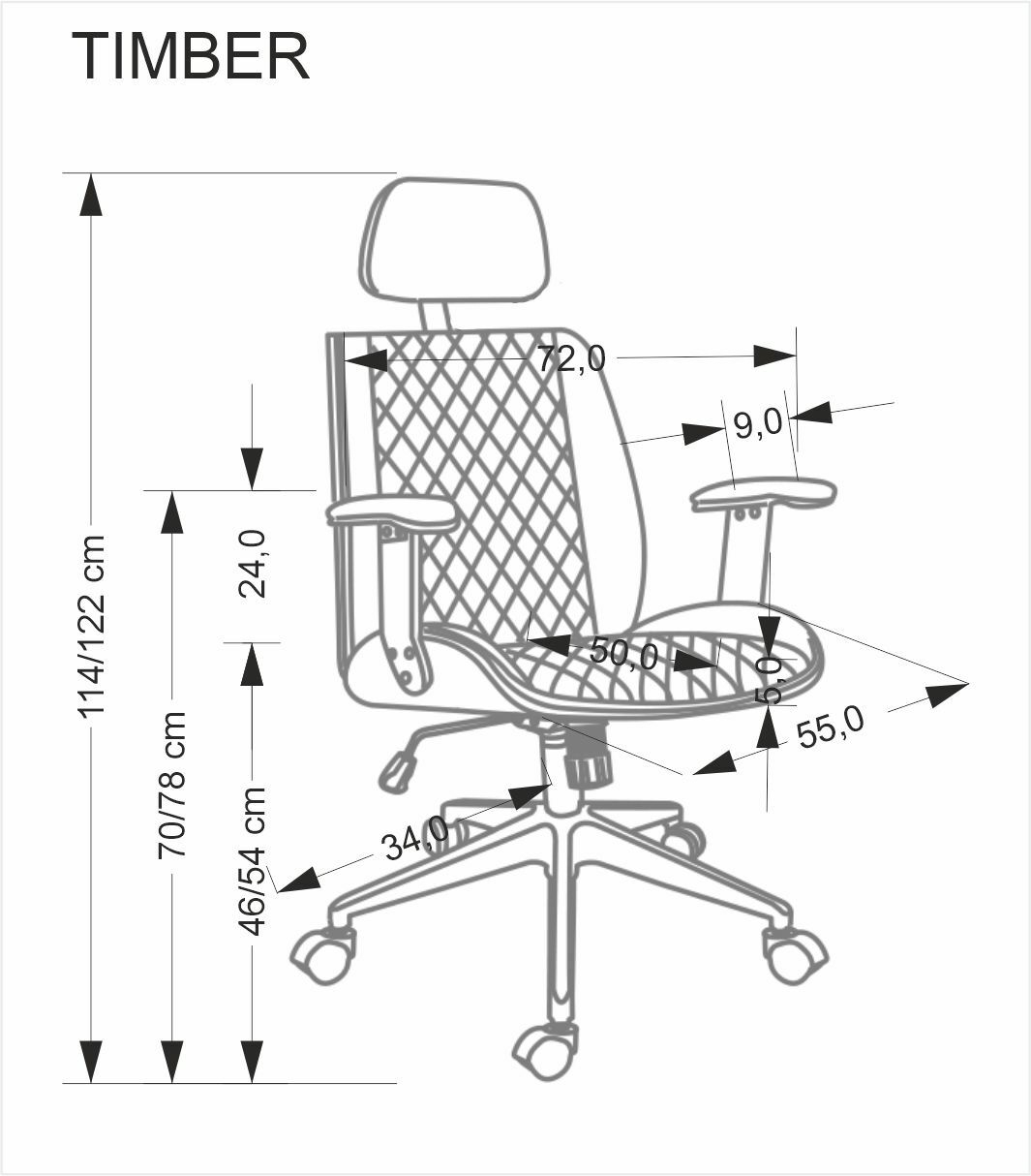 TIMBER fotel gabinetowy orzechowy/czarny