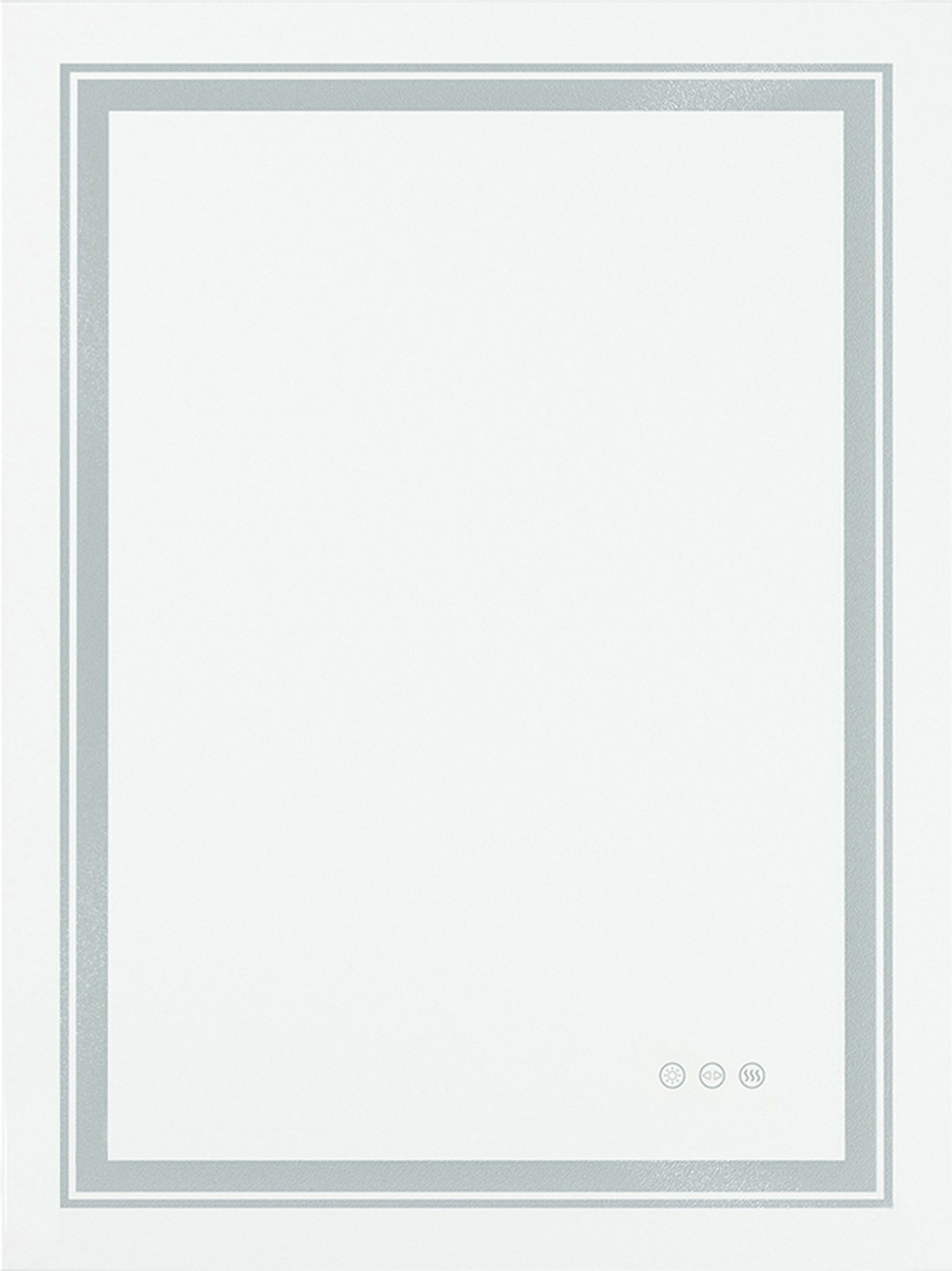 VERO lustro ścienne łazienkowe, srebrny (1p=1szt)