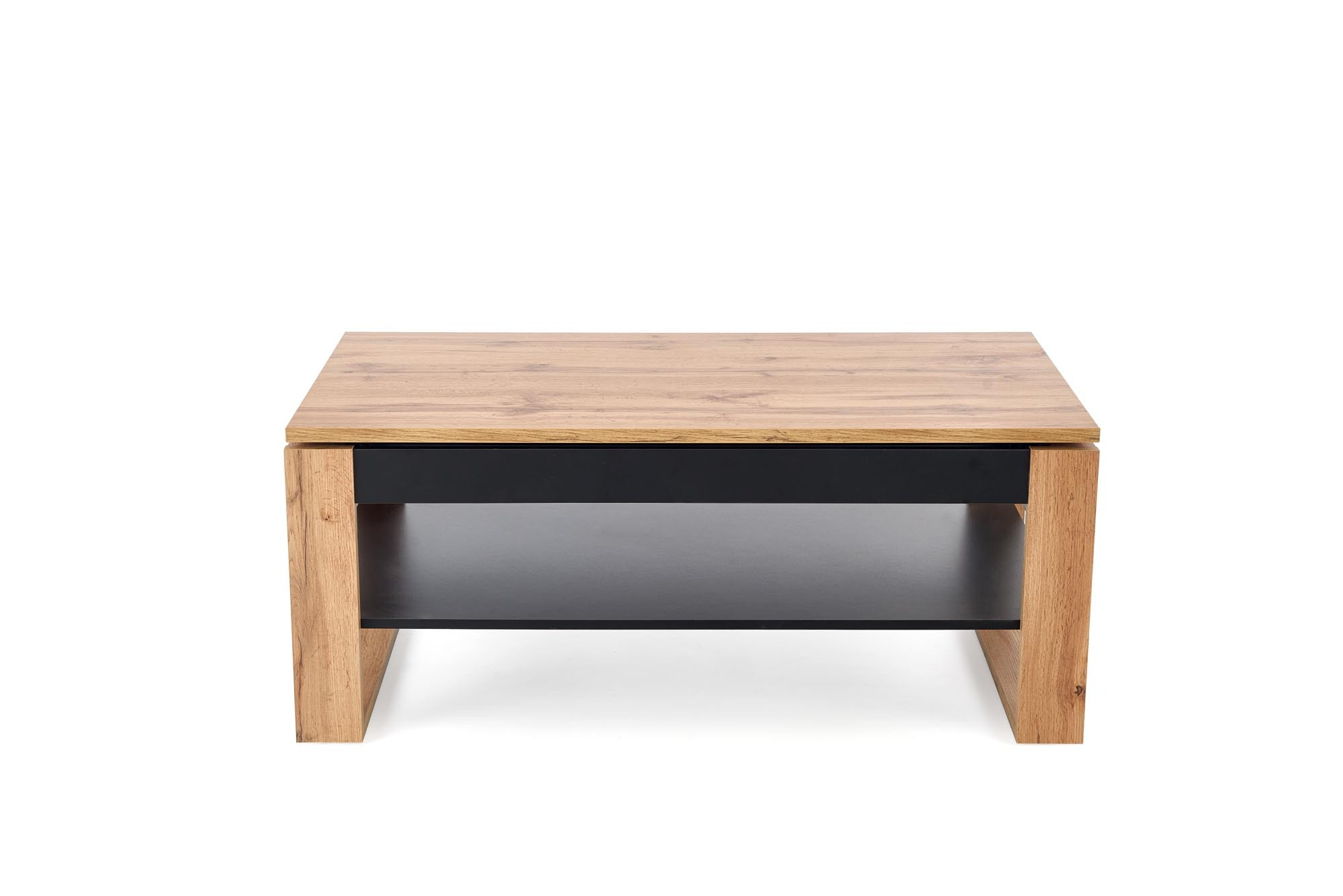 BETTY ława z podnoszonym blatem dąb artisan / czarny