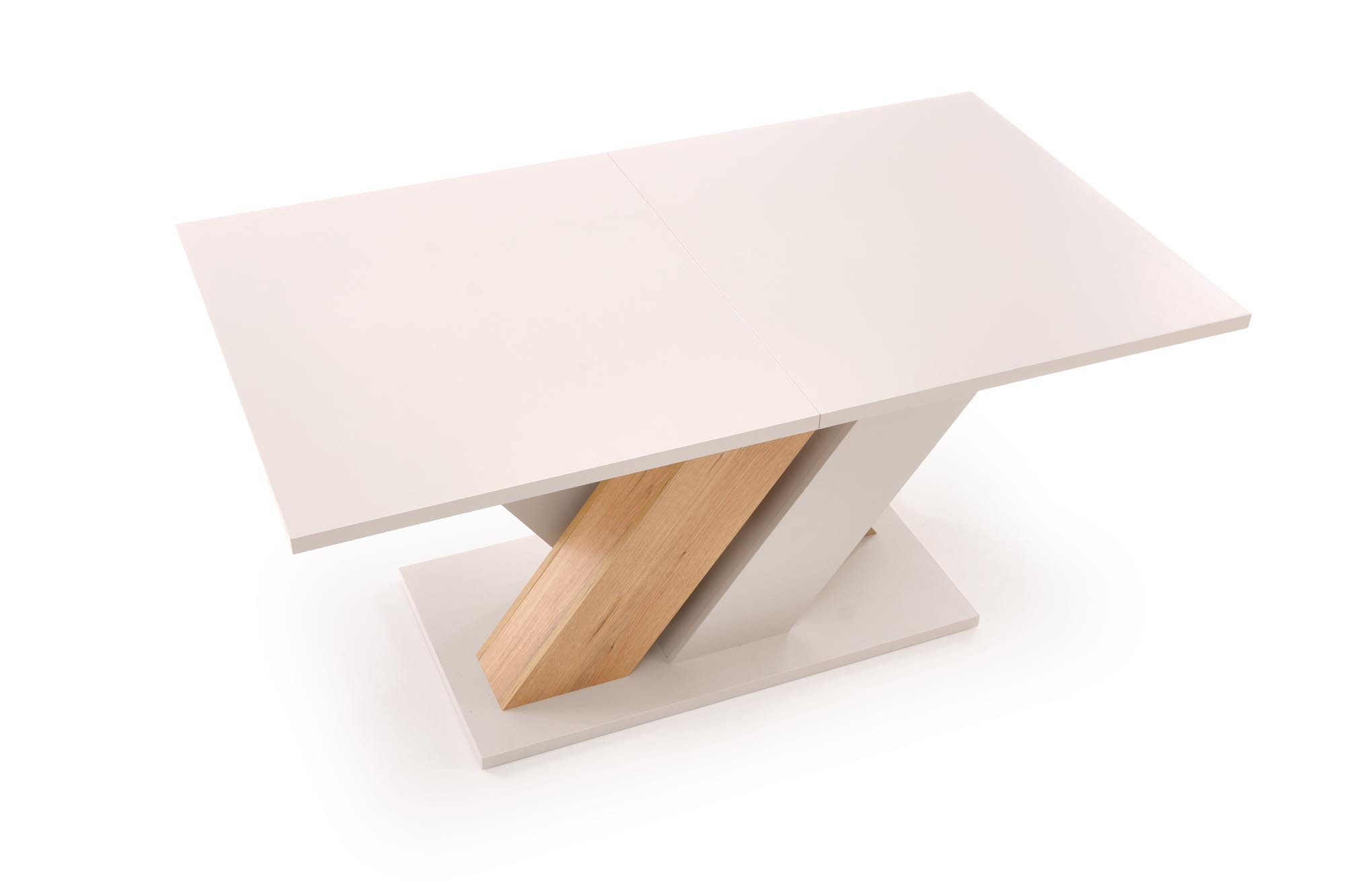 BRANDON stół rozkładany 160-200/90 cm kaszmir/dąb cremona