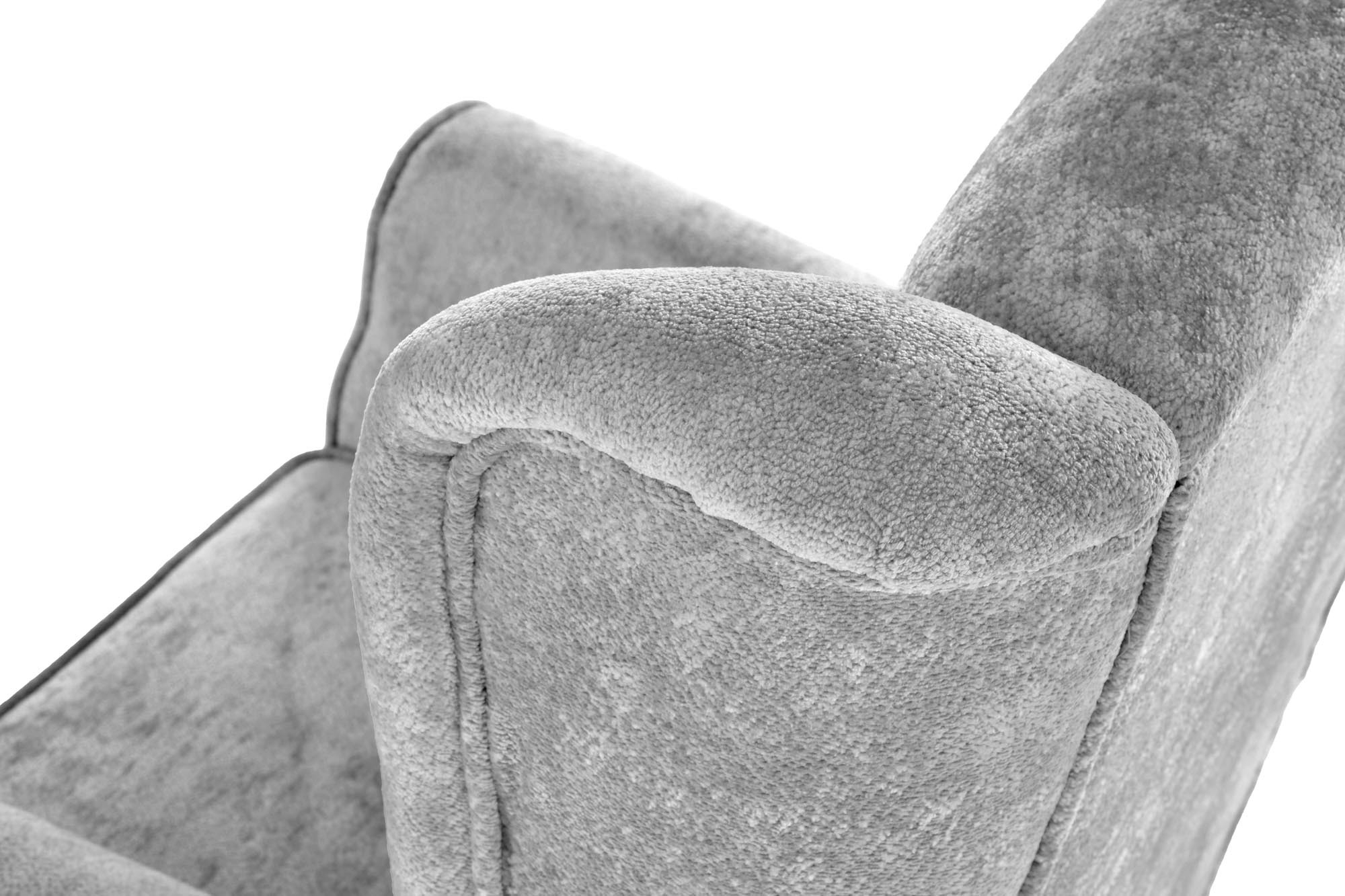 HERMES fotel wypoczynkowy, popielaty (tkanina MARKOS 14-#22)