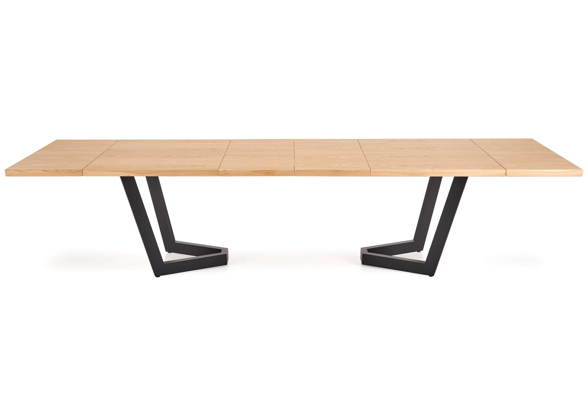 MASSIVE 2 stół rozkładany 160-250x90x77 cm dąb naturalny/czarny