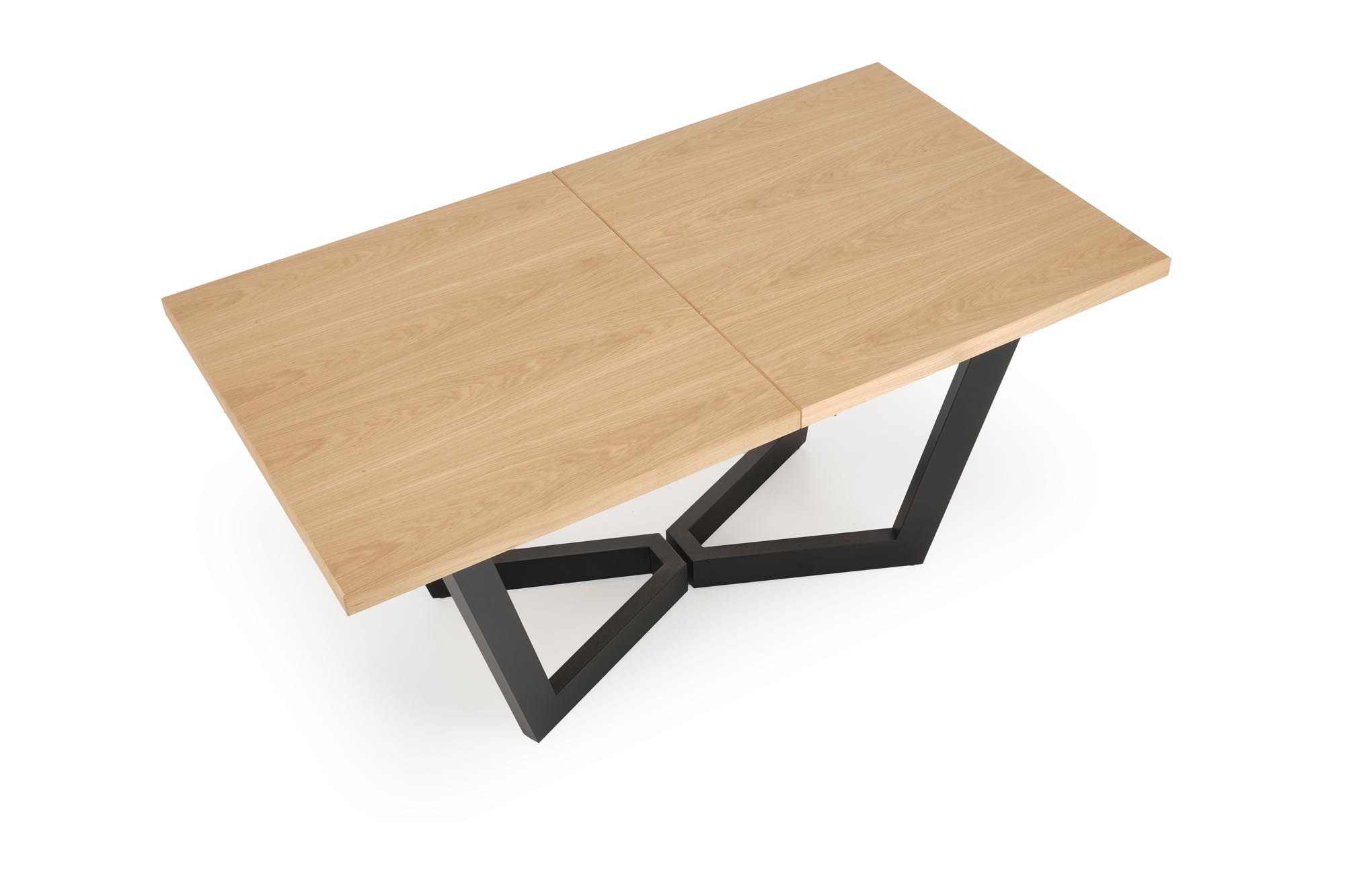 MASSIVE 2 stół rozkładany 160-250x90x77 cm dąb naturalny/czarny