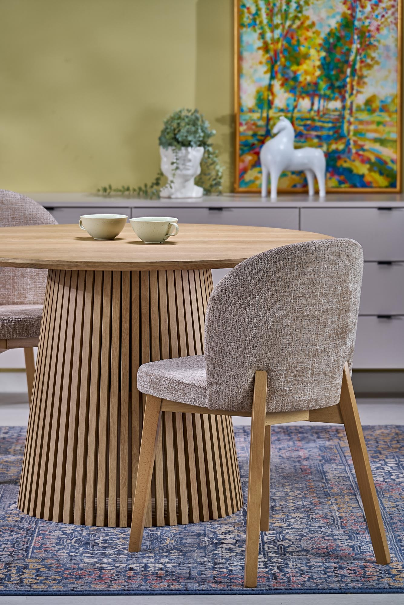 BASSO krzesło dąb naturalny / tap: CREMONA 14 (beżowy)