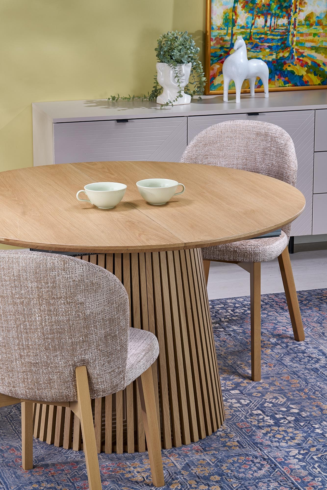 BASSO krzesło dąb naturalny / tap: CREMONA 14 (beżowy)