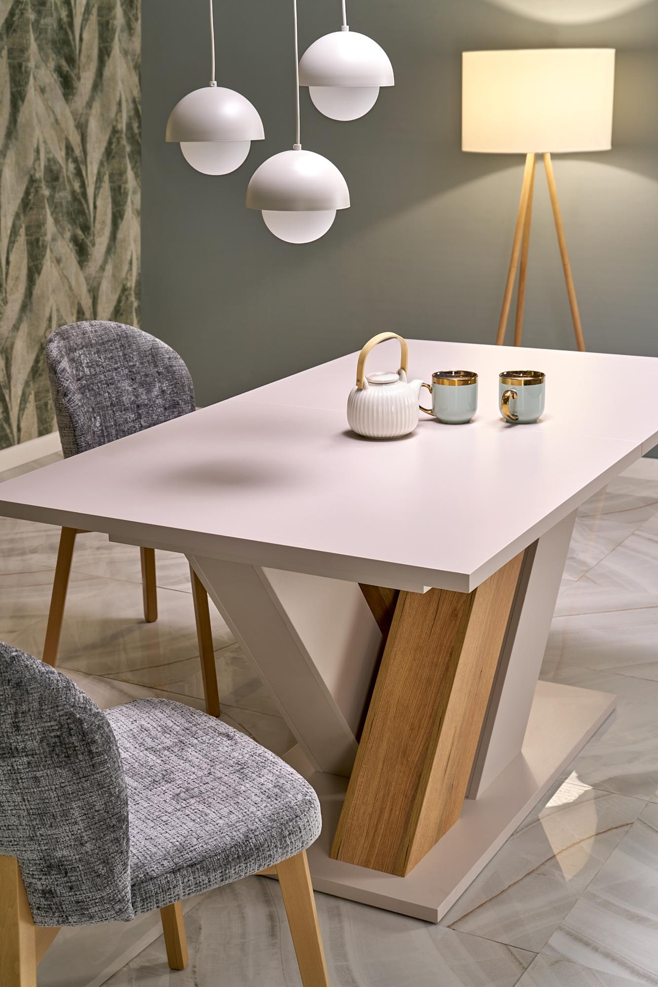 BASSO krzesło dąb naturalny / tap: CREMONA 96 (popiel)