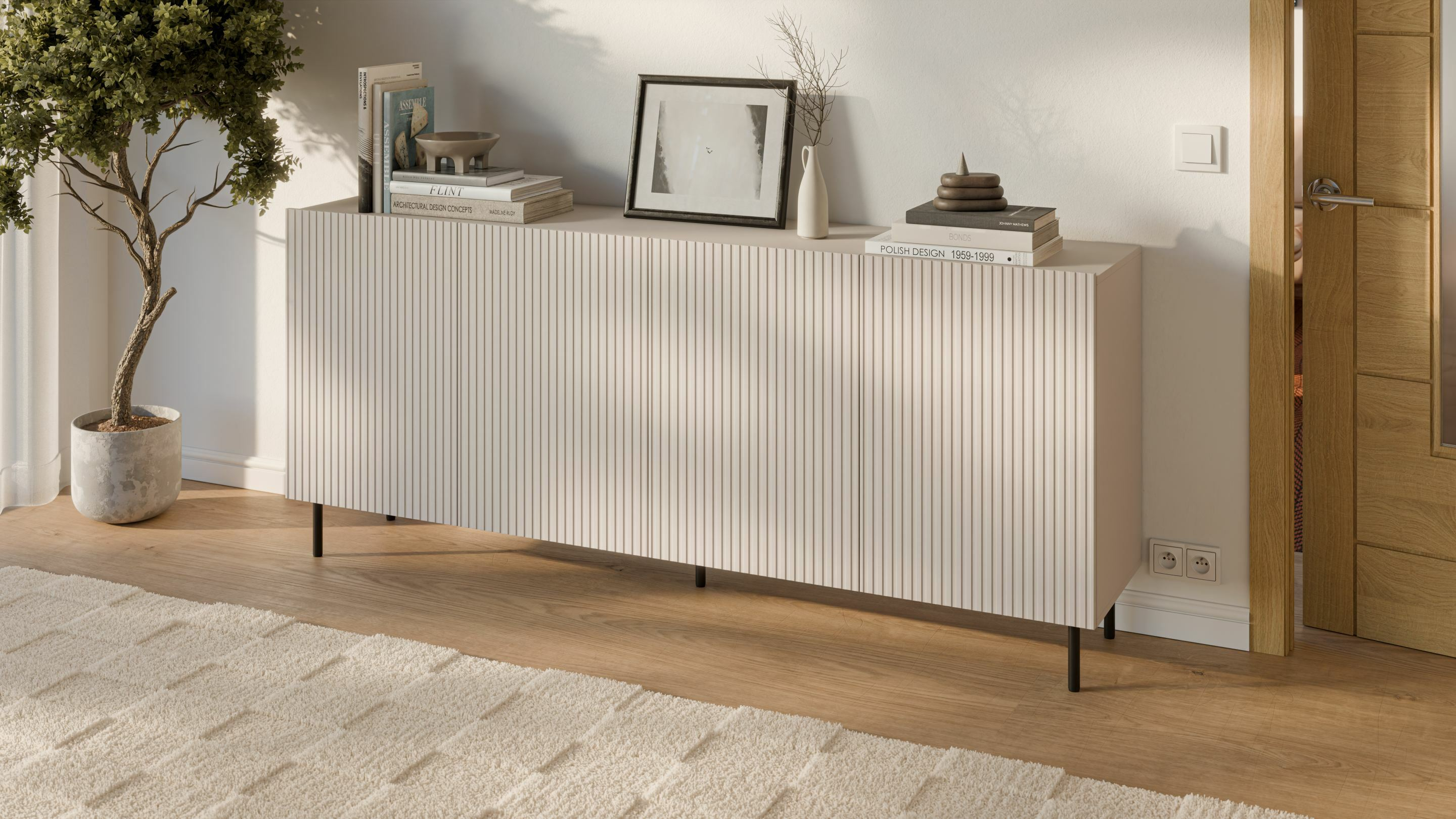 PAXOS KM-2 komoda, kolor: kaszmir - czarny