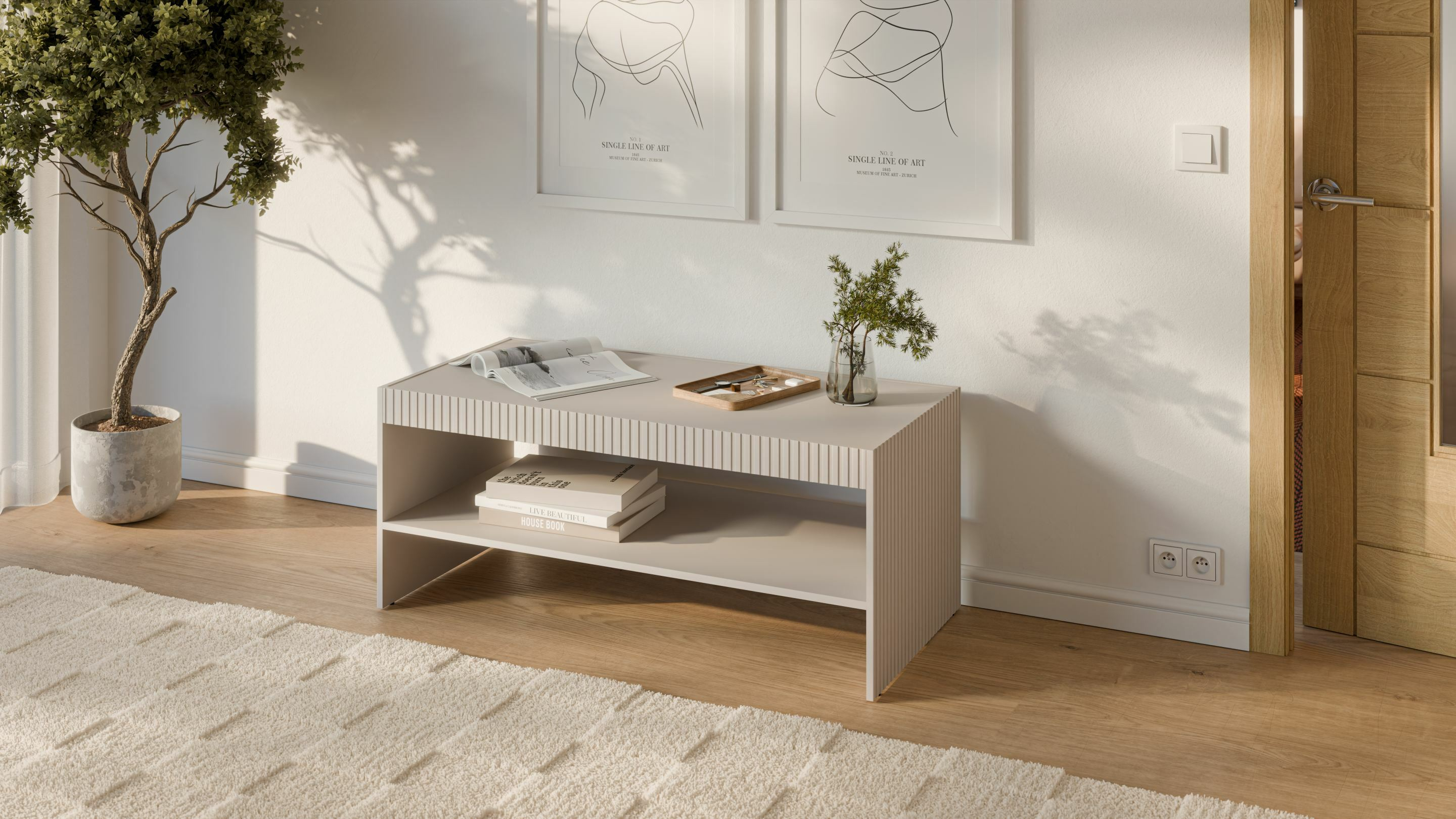 PAXOS LAW-1 ława, kolor: kaszmir - czarny