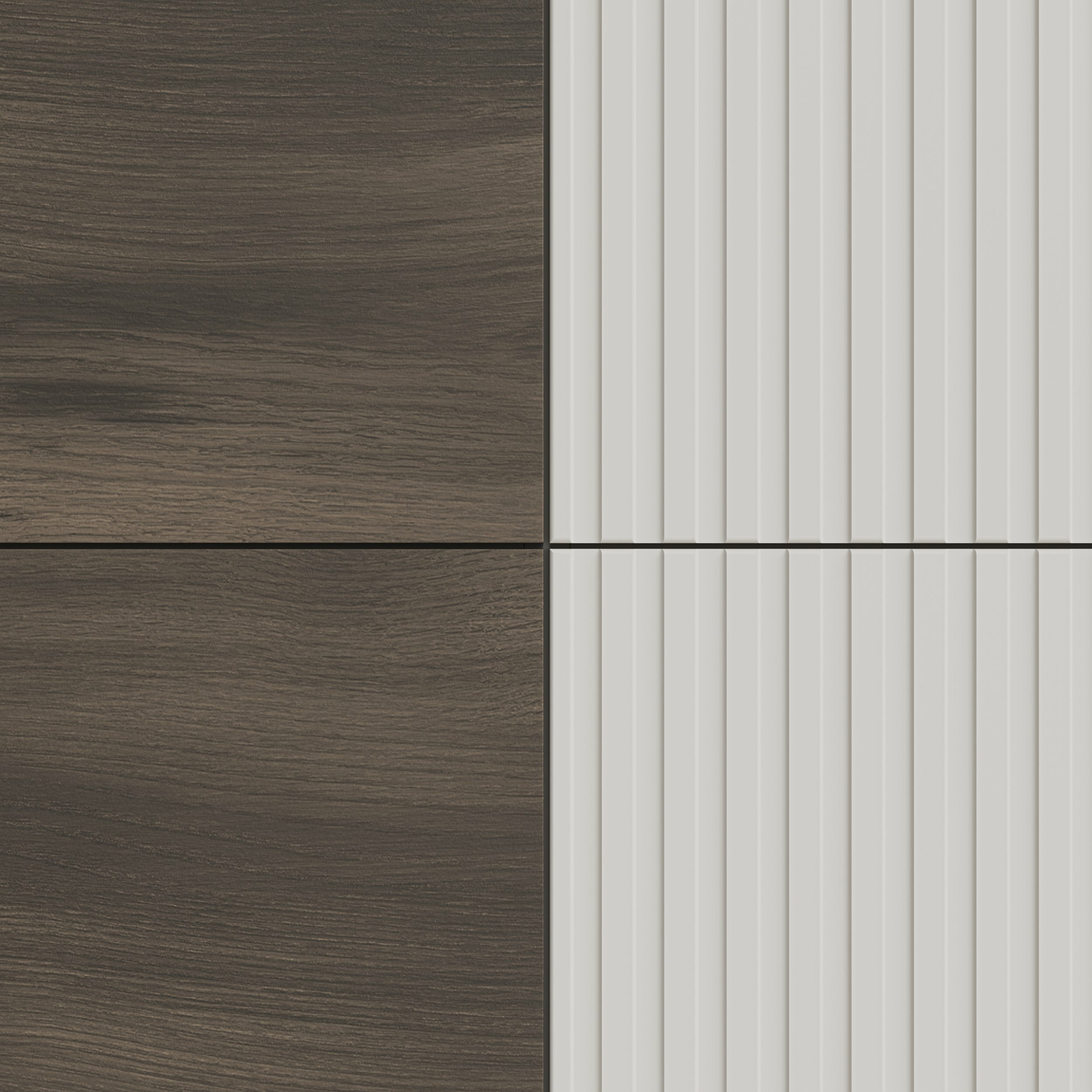 RANDOM 2 KM-2 komoda kaszmir / orzech / czarny