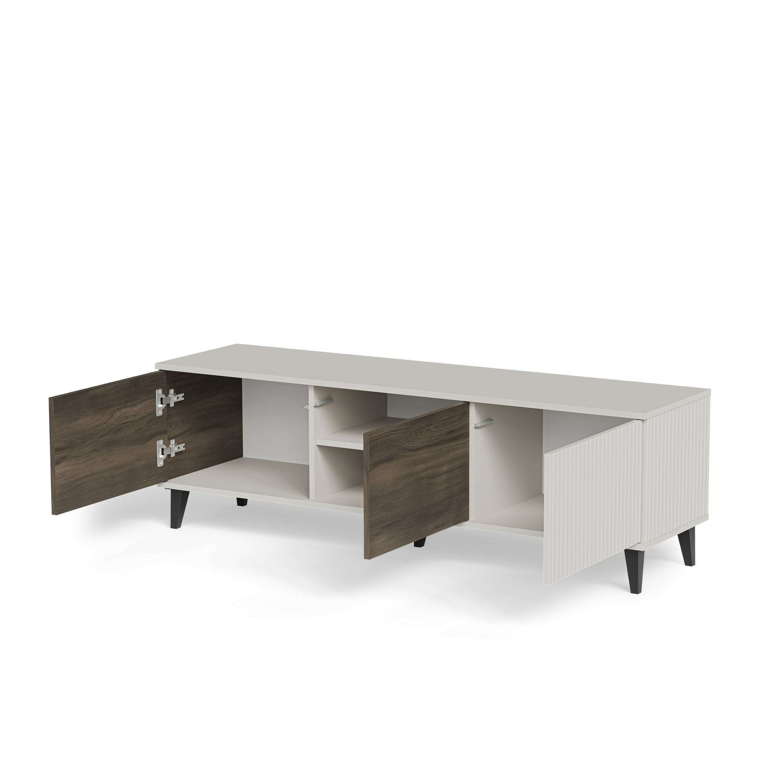 RANDOM 2 RTV-1 stolik RTV 150 cm kaszmir / orzech / czarny