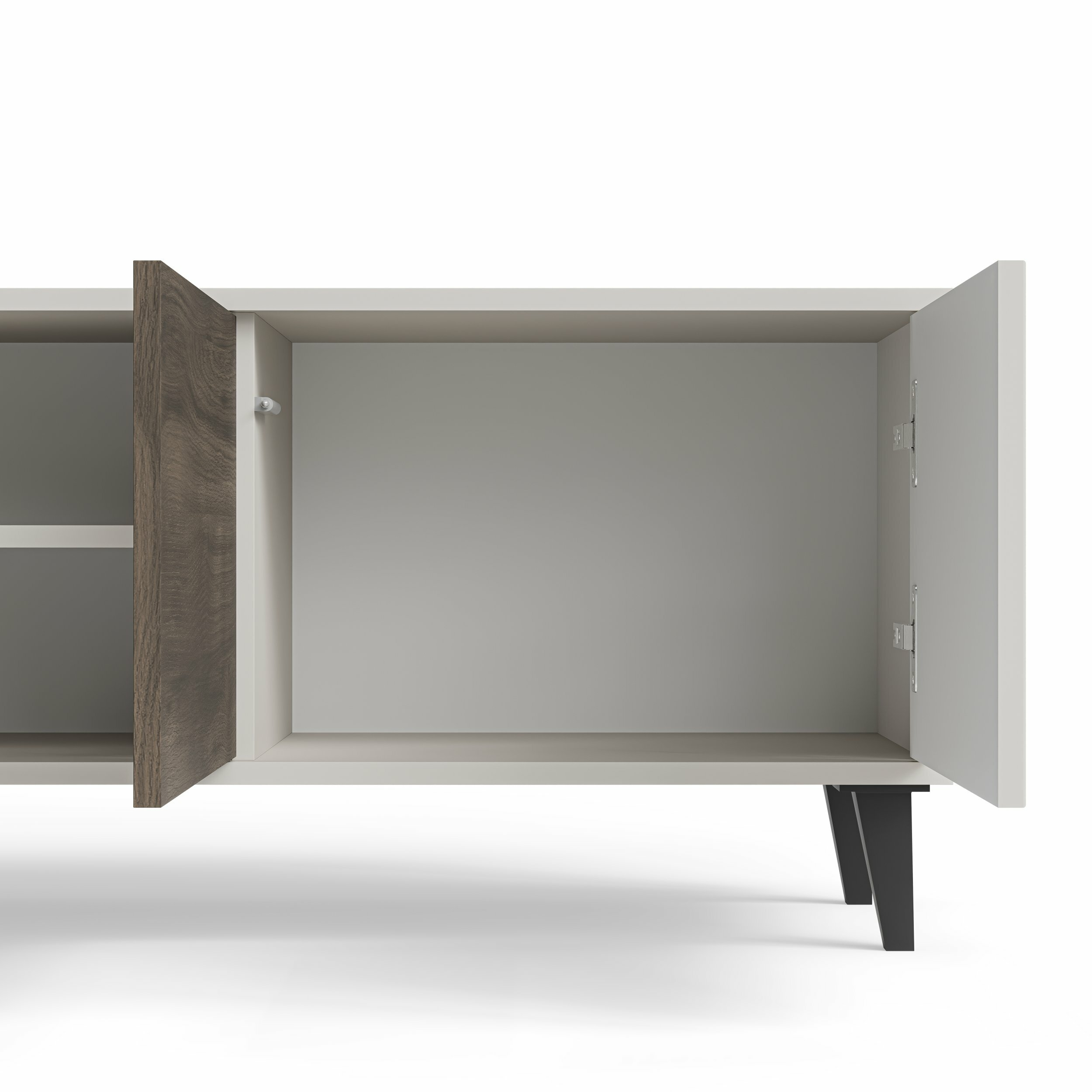 RANDOM 2 RTV-1 stolik RTV 150 cm kaszmir / orzech / czarny