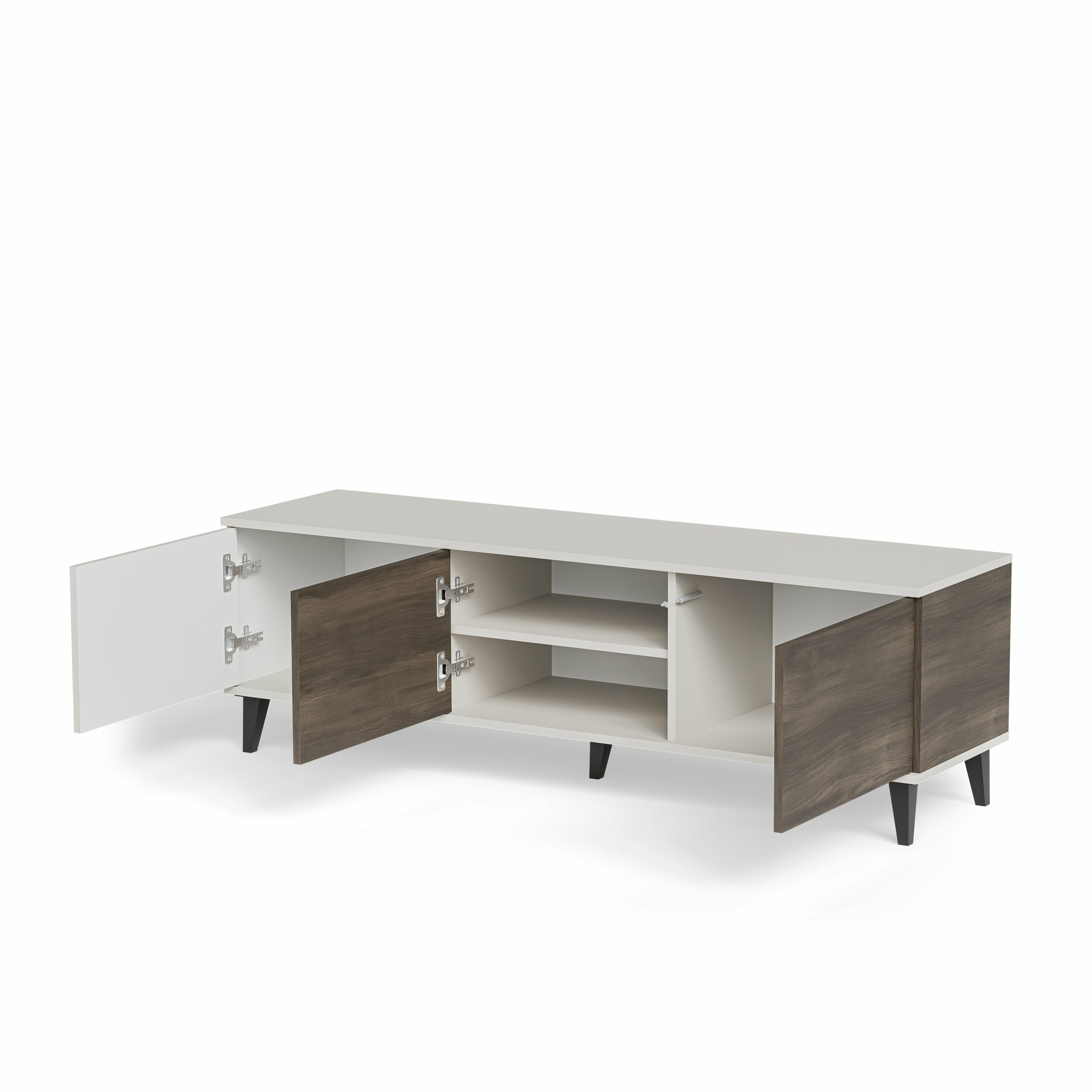 RANDOM 2 RTV-1 stolik RTV 150 cm kaszmir / orzech / czarny