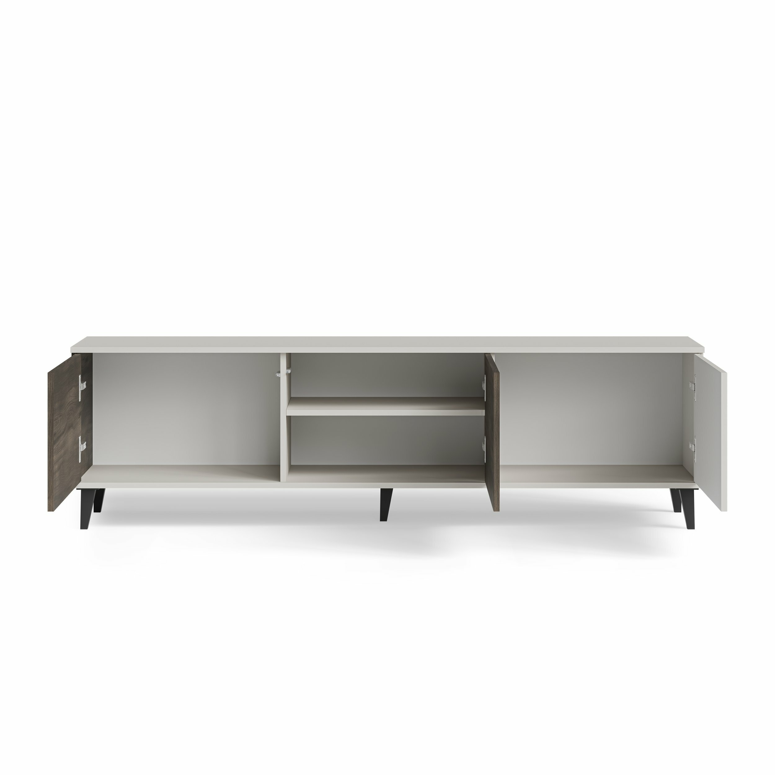 RANDOM 2 RTV-2 stolik RTV 180 cm kaszmir / orzech / czarny