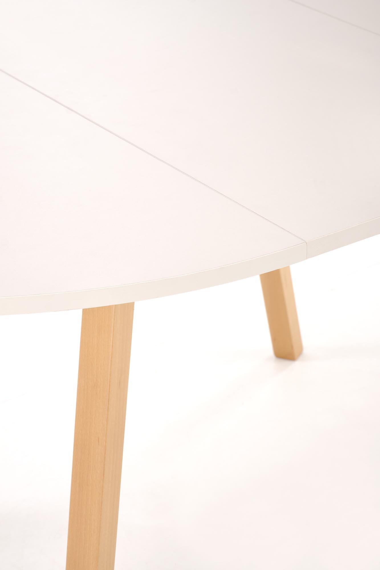 RUBEN stół kolor blat - kaszmir, nogi - naturalny (102-142x102x75 cm)