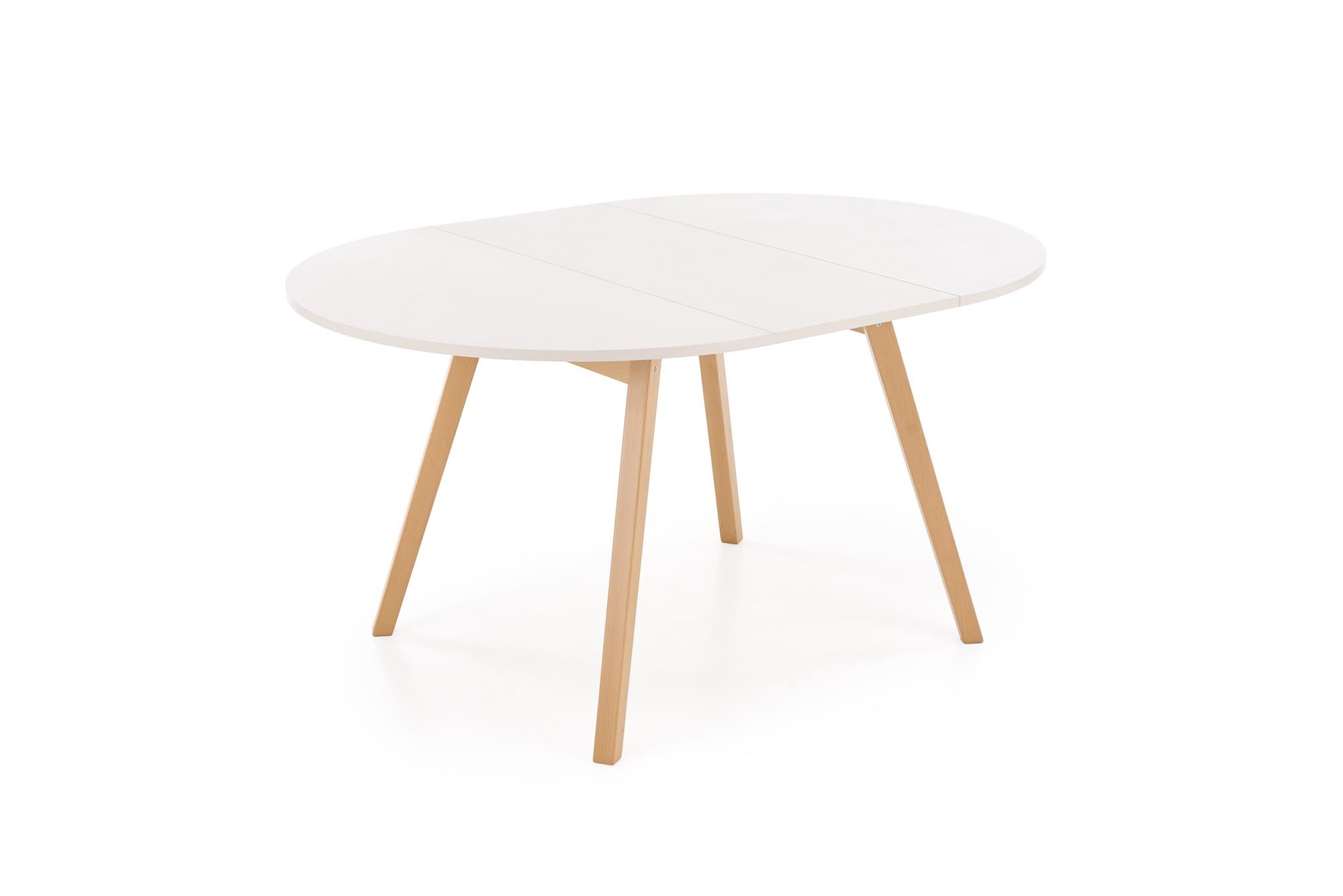 RUBEN stół kolor blat - kaszmir, nogi - naturalny (102-142x102x75 cm)