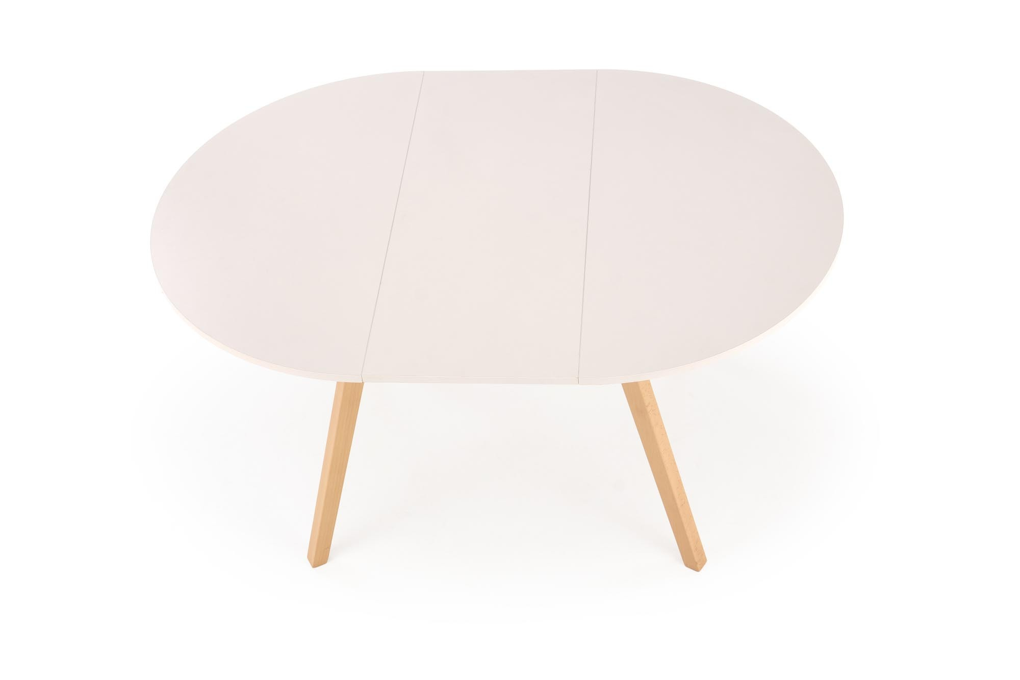 RUBEN stół kolor blat - kaszmir, nogi - naturalny (102-142x102x75 cm)