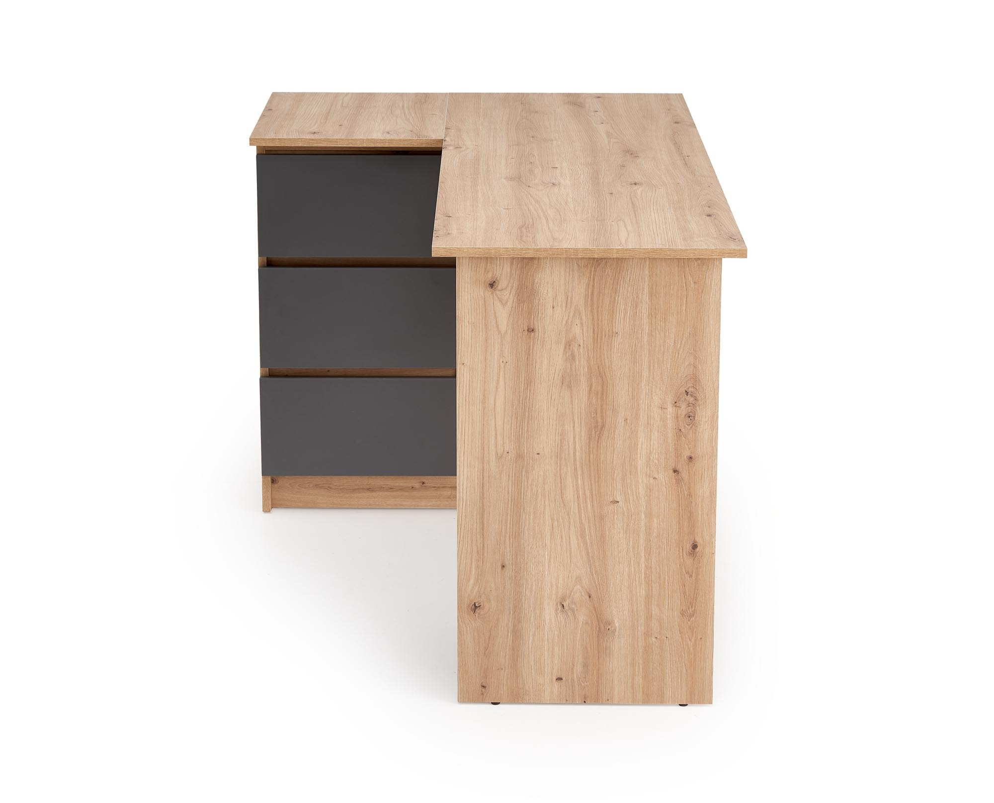 BEGA biurko, dąb artisan / grafitowy