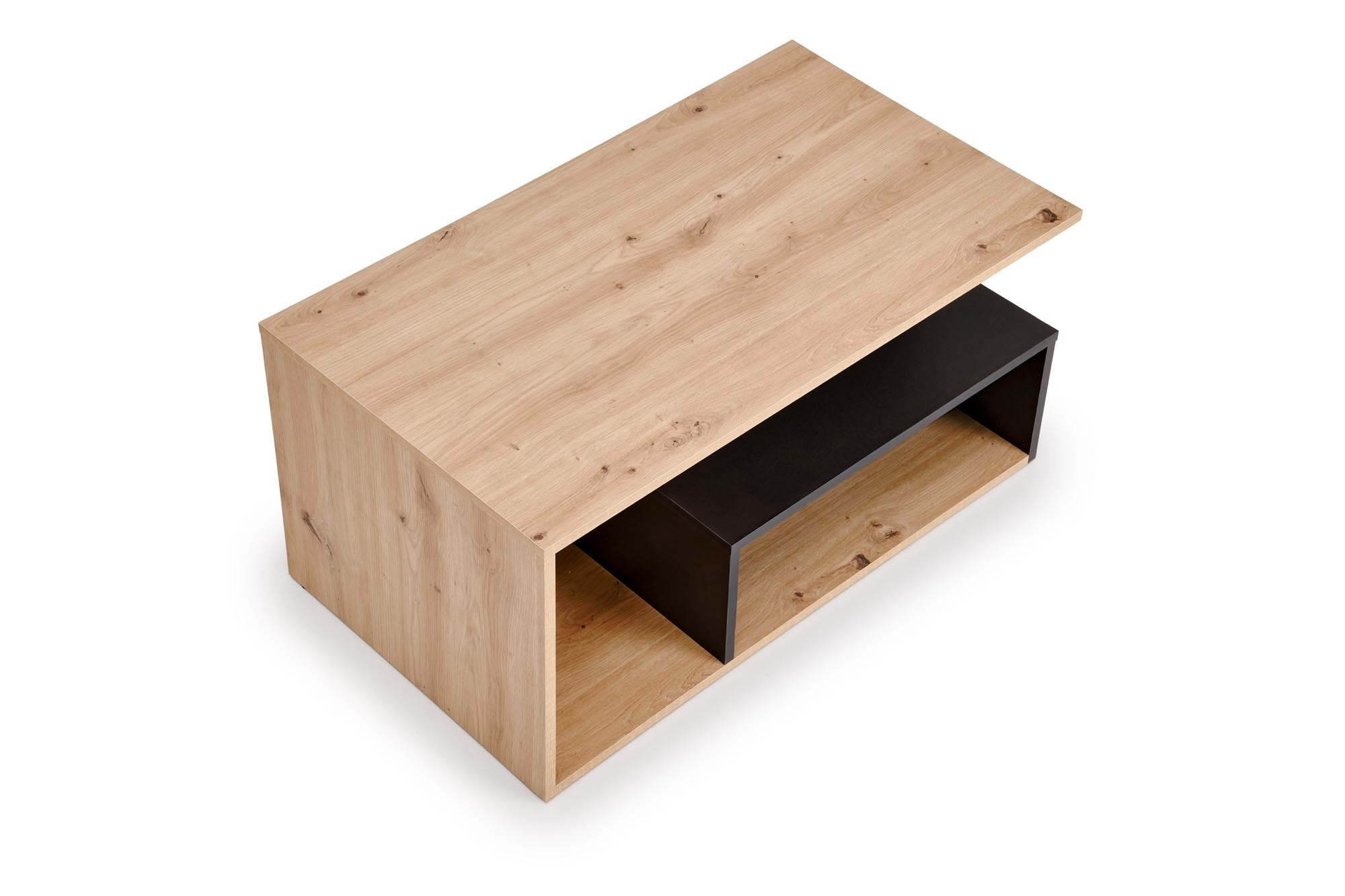 IVA ława, dąb artisan / czarny