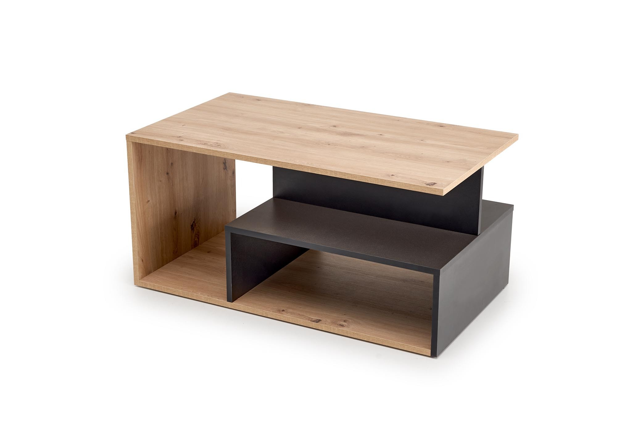 IVA ława, dąb artisan / czarny