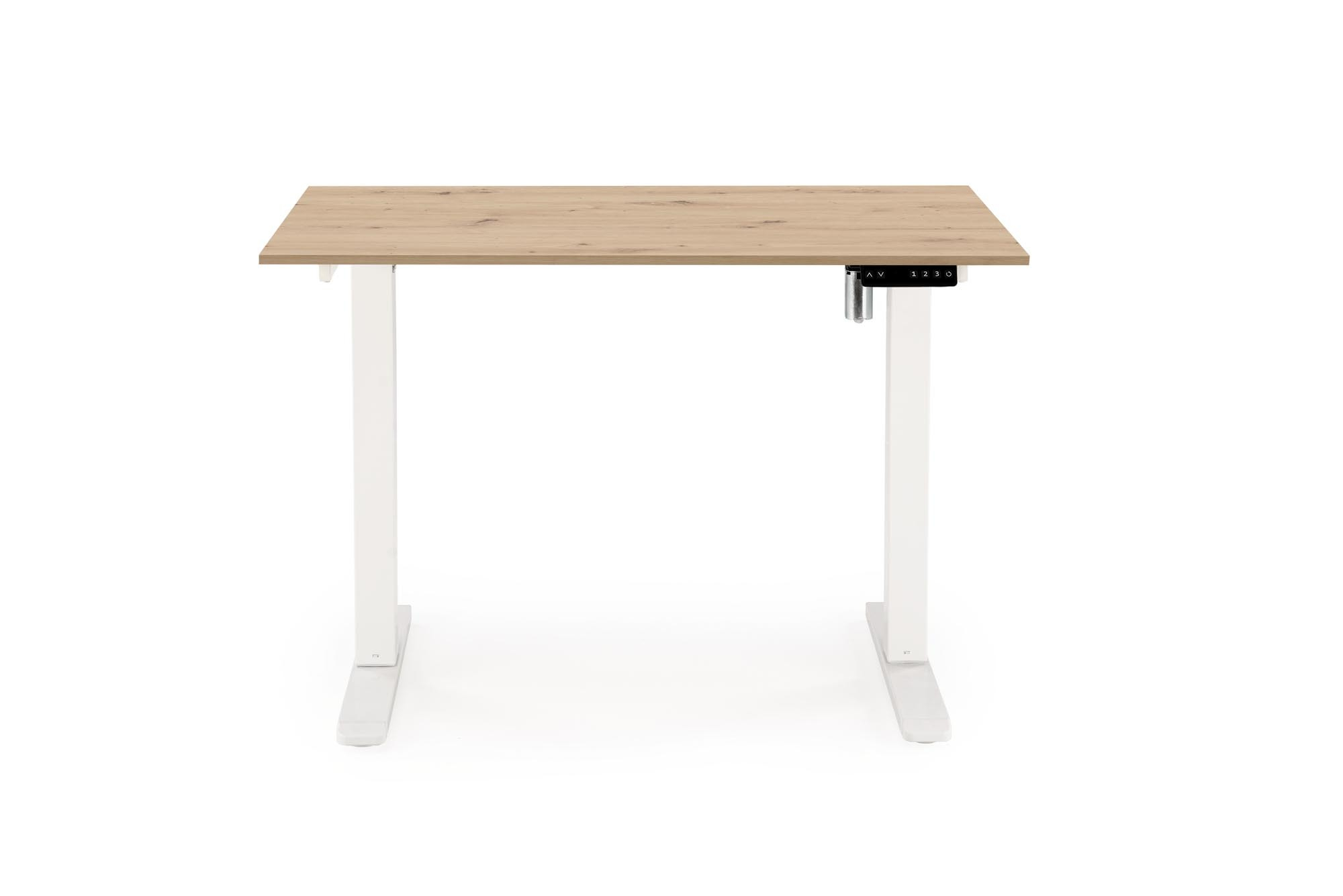 B53 biurko biurko z funkcją regulacji wysokości, dąb artisan / biały