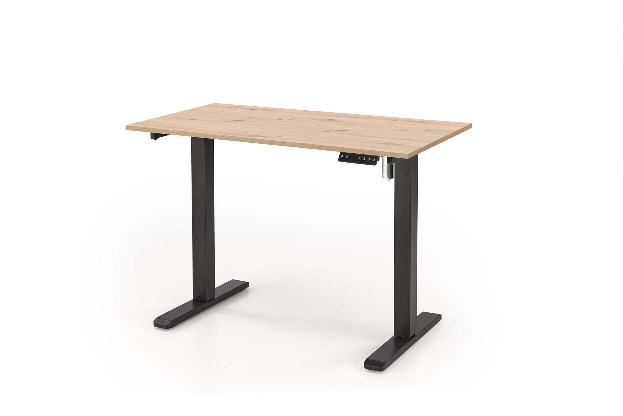 B53 biurko biurko z funkcją regulacji wysokości, dąb artisan / czarny