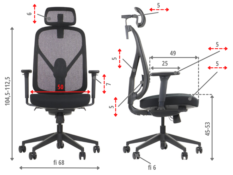 Fotel biurowy obrotowy LARCK czarny