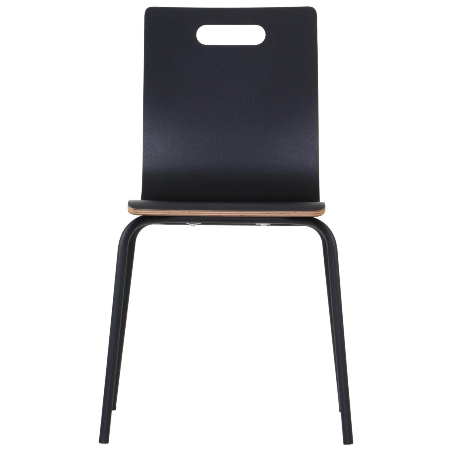 Krzesło WERDI A sklejka laminowana kubełek czarny stelaż czarny