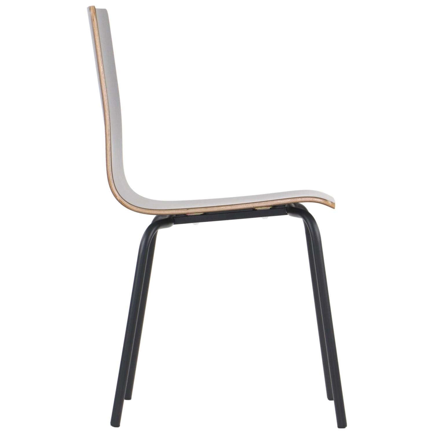 Krzesło WERDI A sklejka laminowana kubełek czarny stelaż czarny